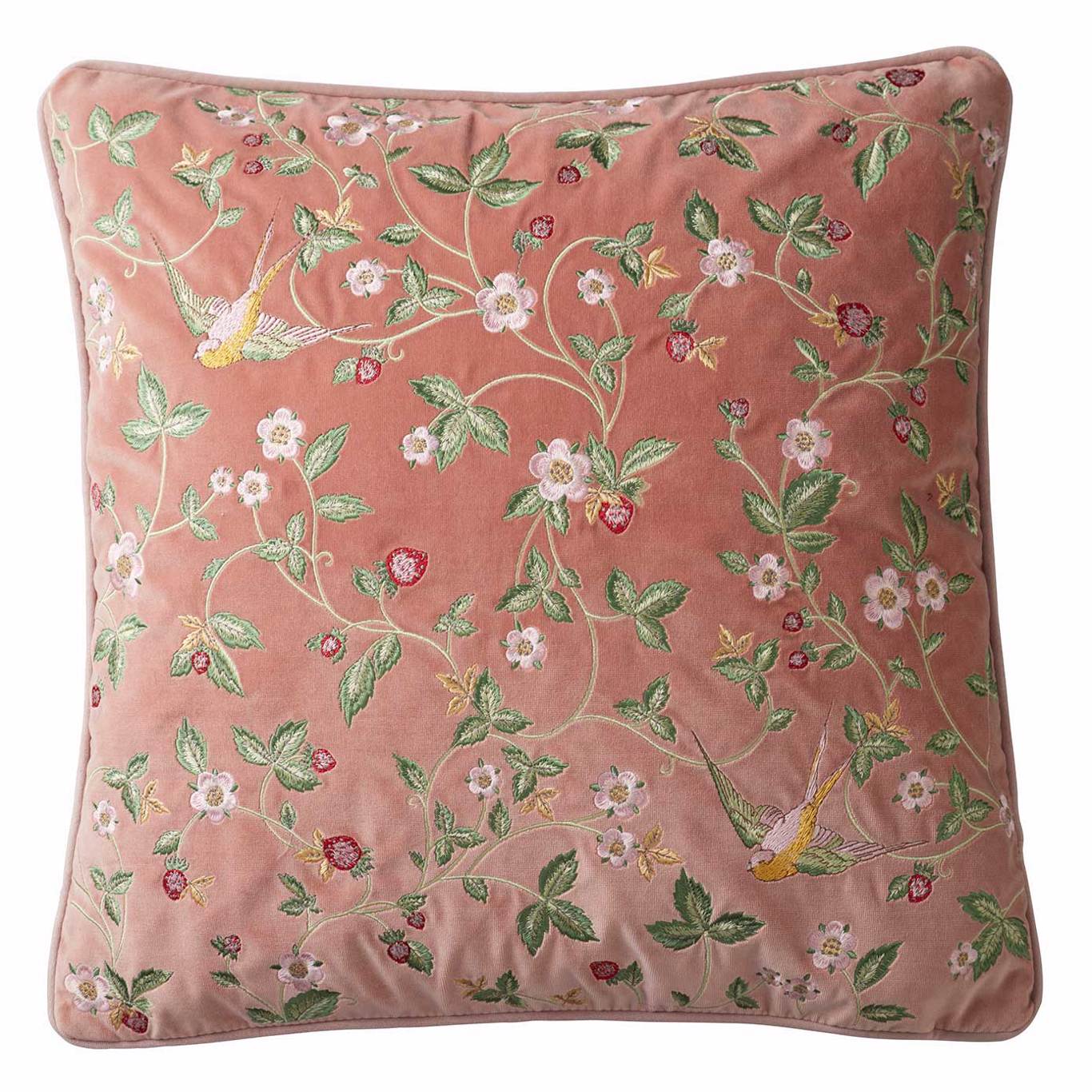 Wild Strawberry Cushion Blush Bedding by WED
