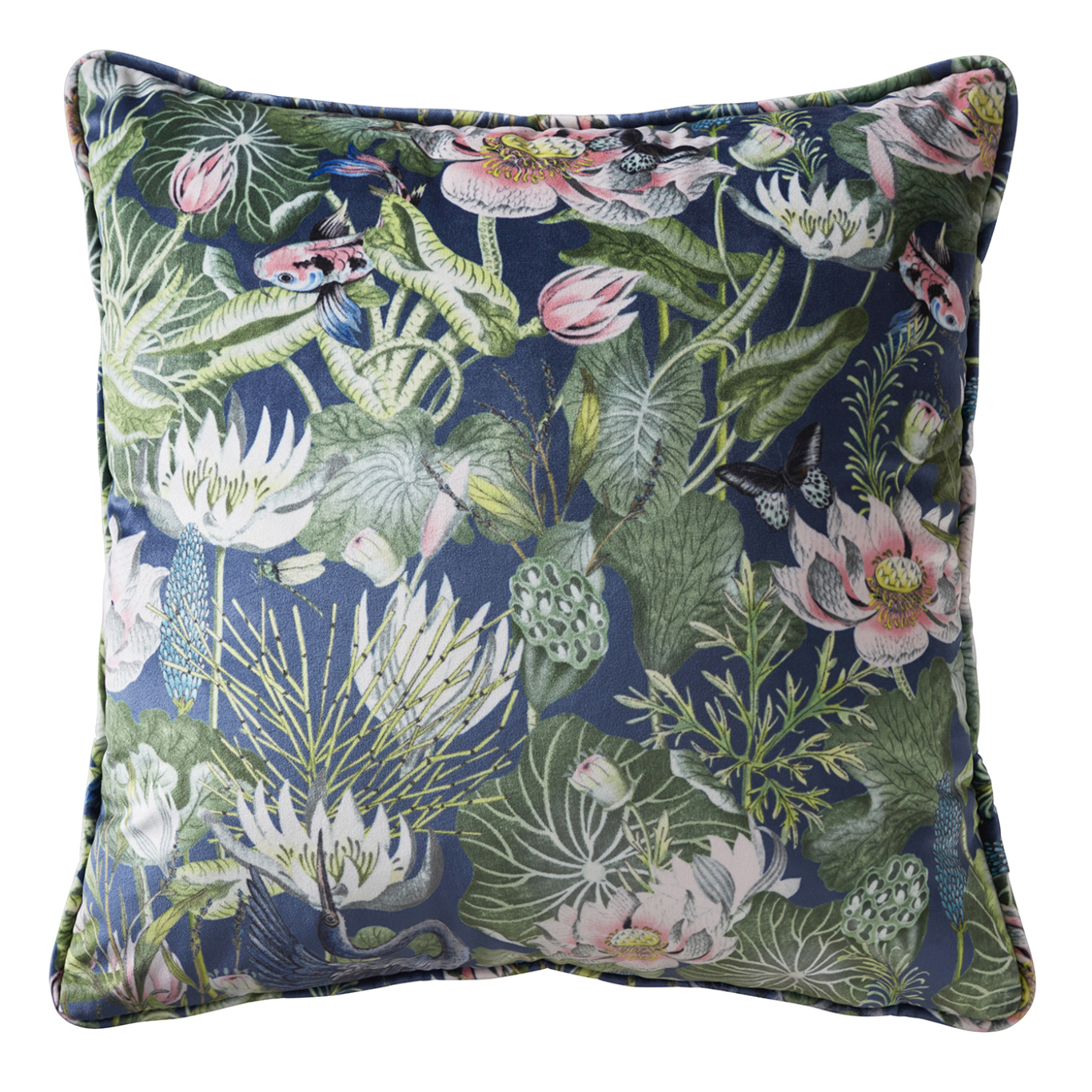 Waterlily Midnight Cushions by WED