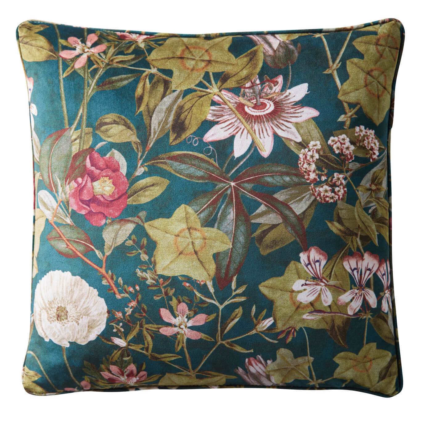 Passiflora Emerald Cushions by CNC