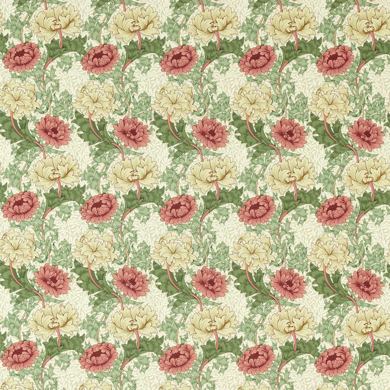 Chrysanthemum Russet Fabric by MOR