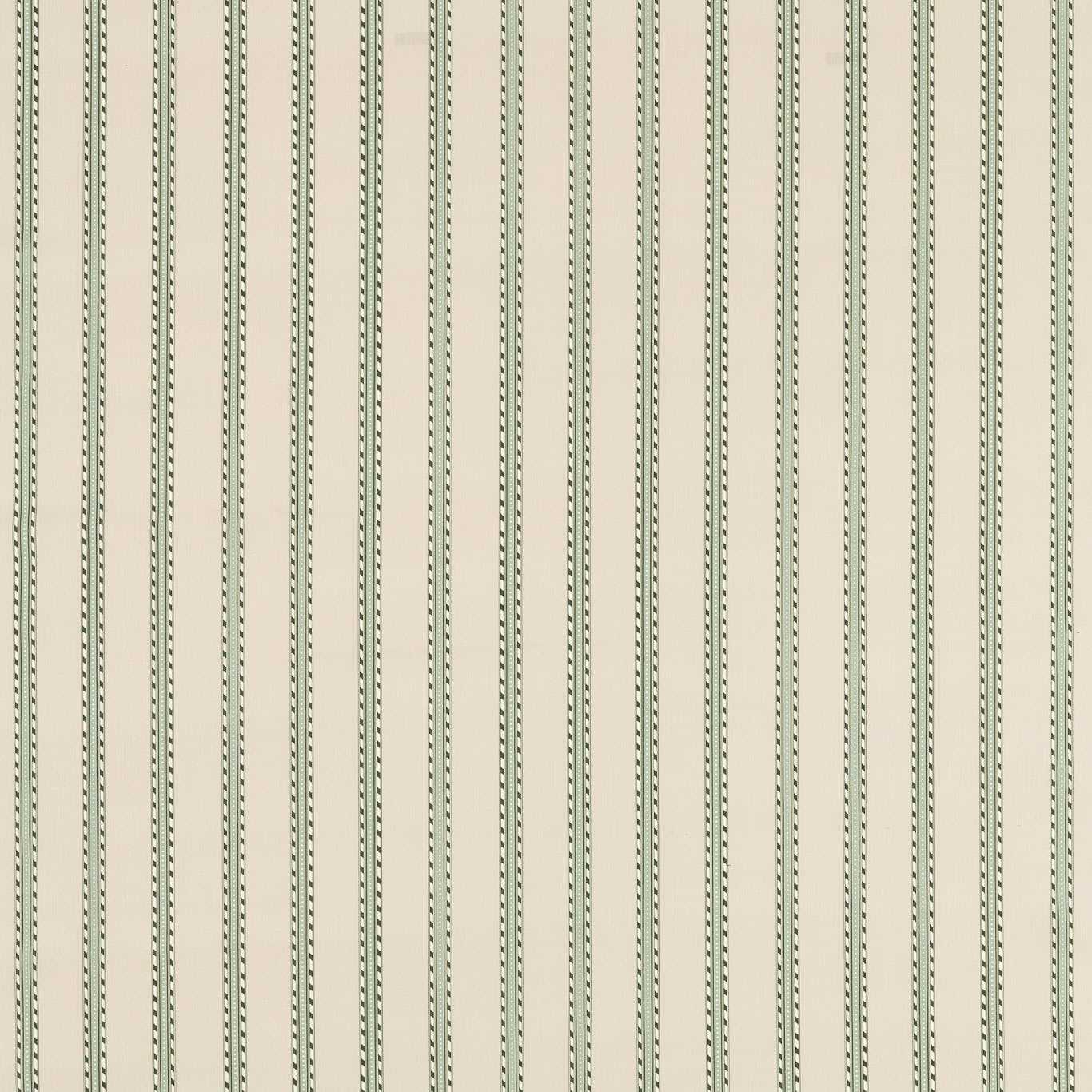 Holland Park Stripe Sage/Linen Fabric by MOR