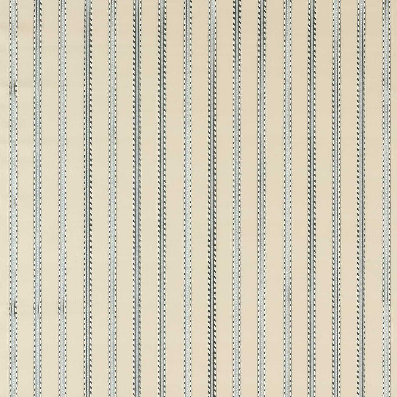 Holland Park Stripe Slate/Linen Fabric by MOR
