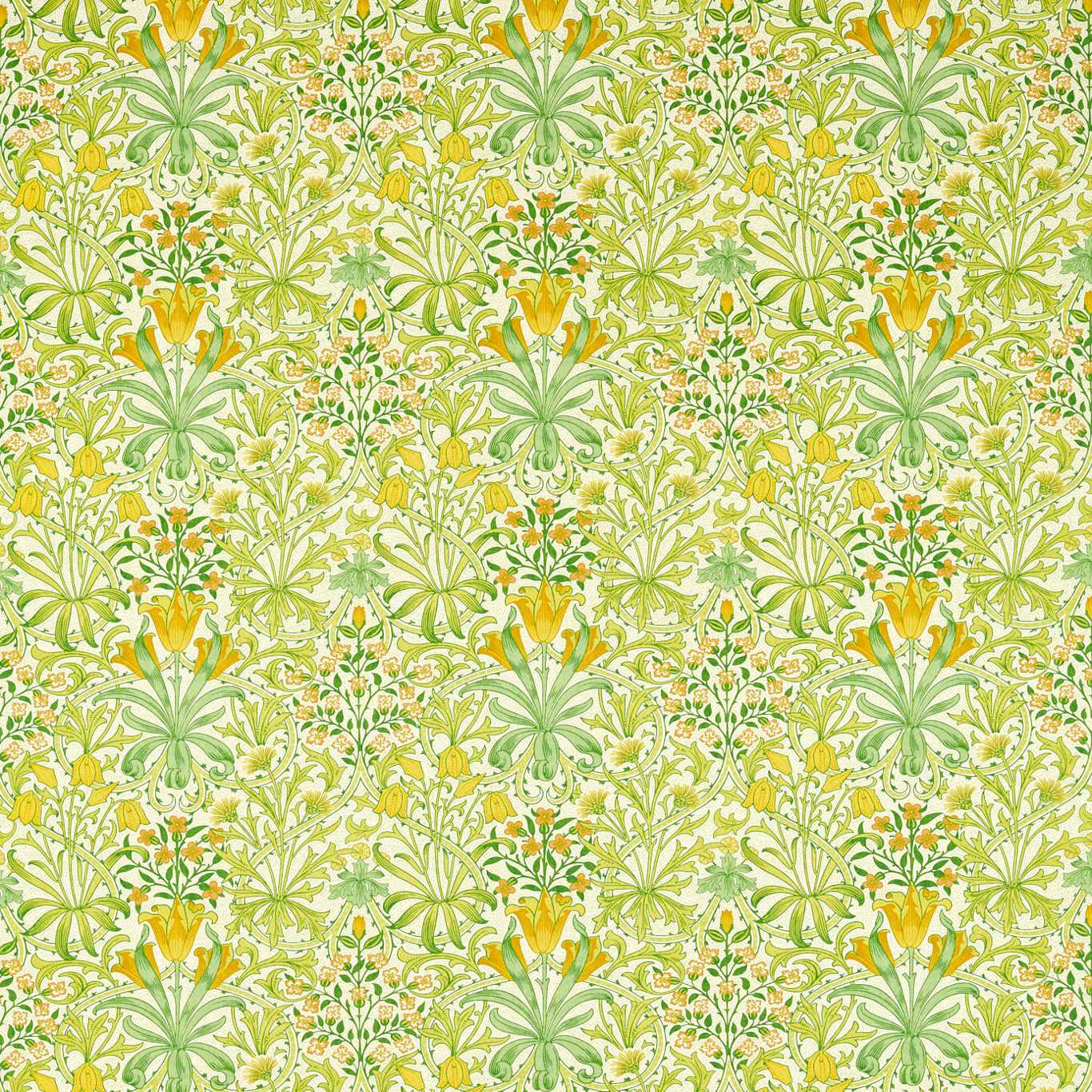 Woodland Weeds Sap Green Fabric by MOR