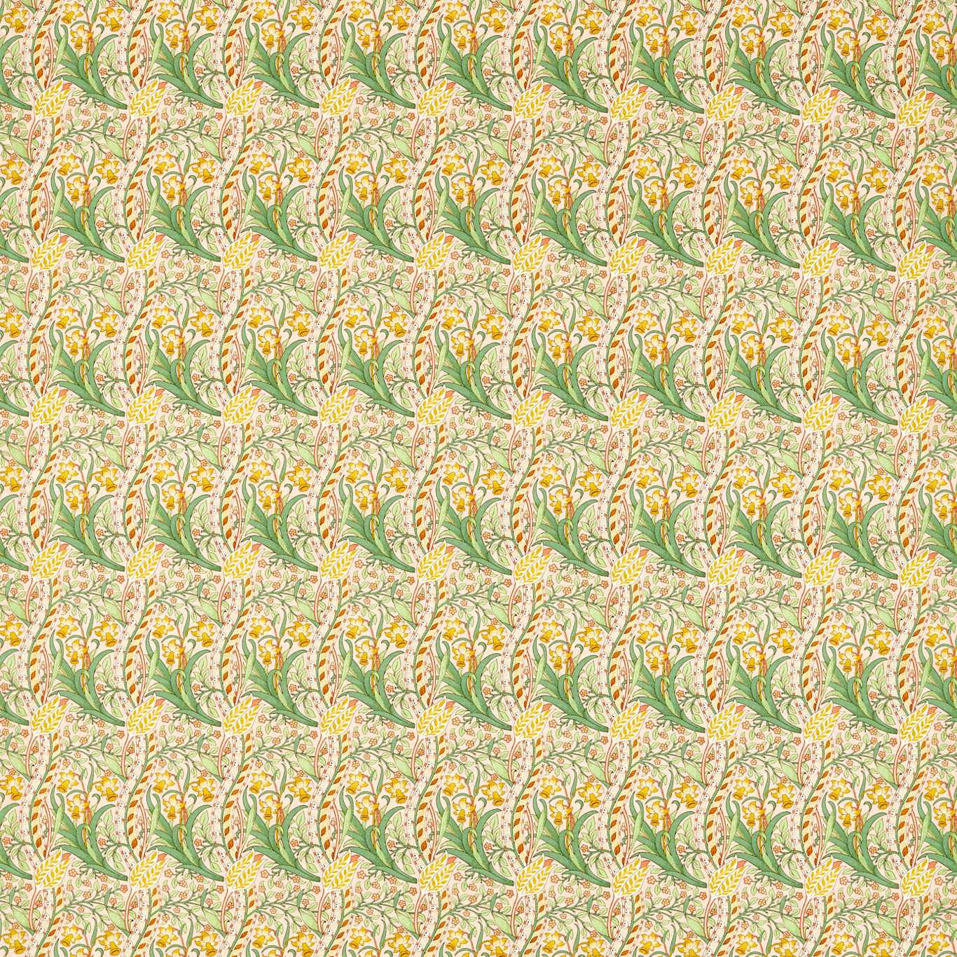 Daffodil Pink/Leaf Green Fabric by MOR