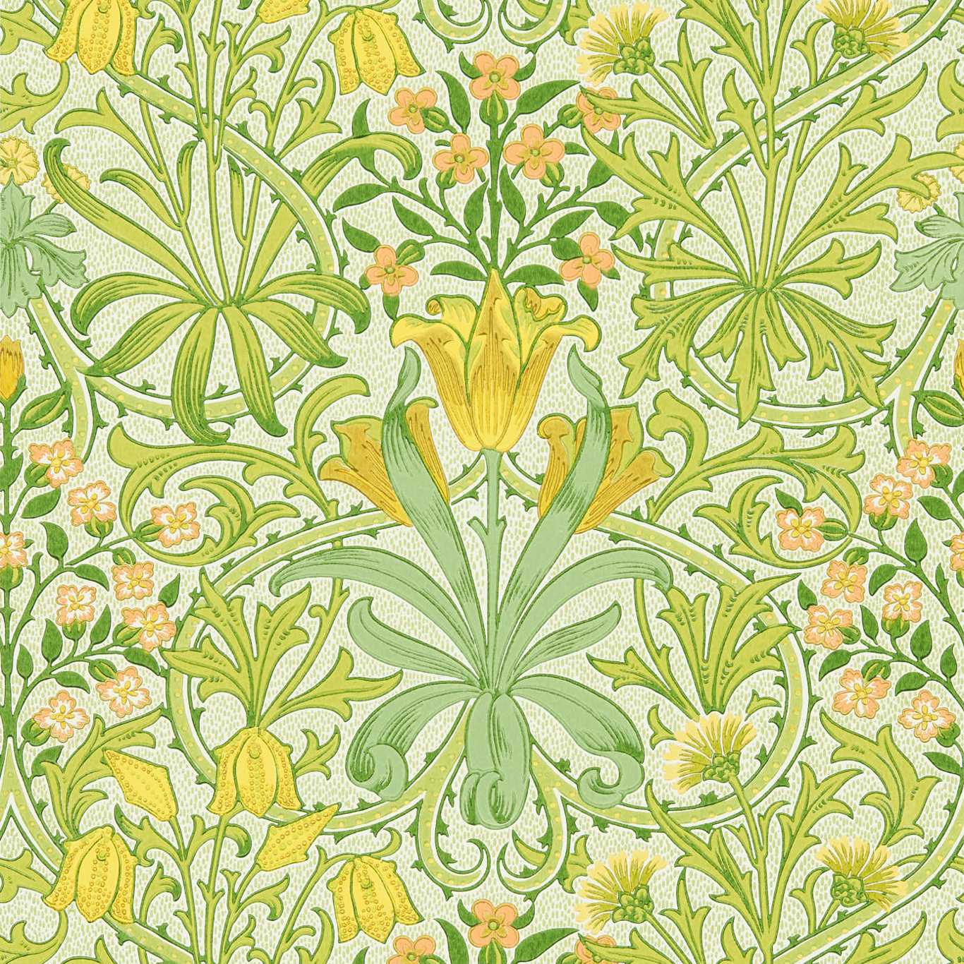 Woodland Weeds Sap Green Wallpaper by MOR