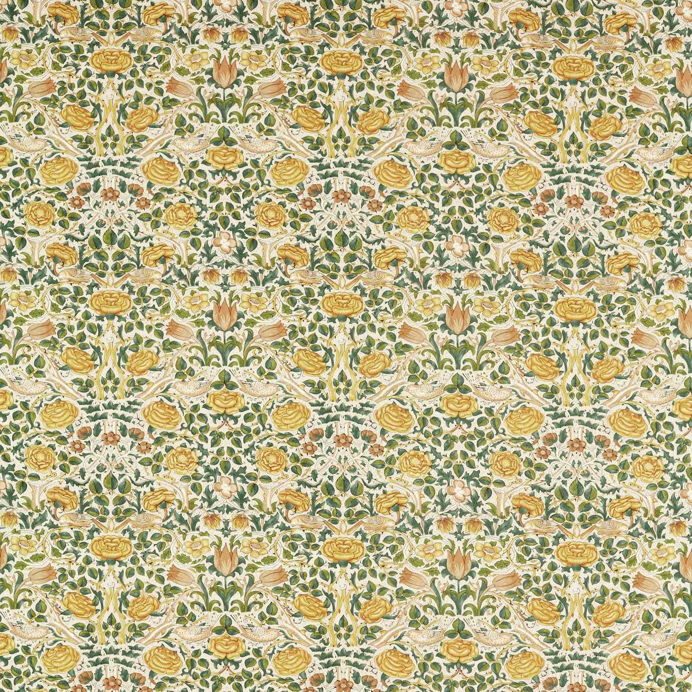 Rose Weld/Leaf Green Fabric by MOR
