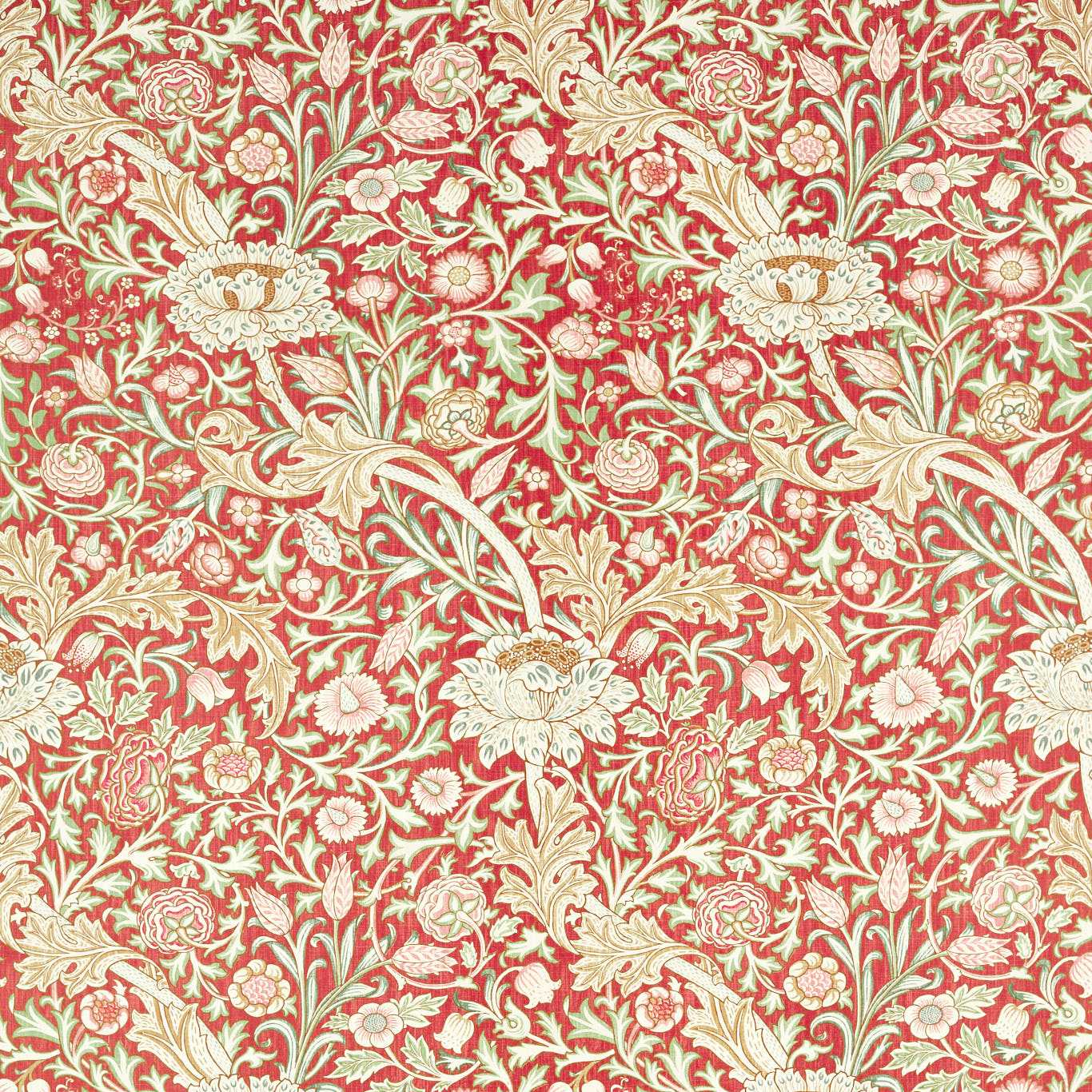 Trent Red House Fabric by MOR