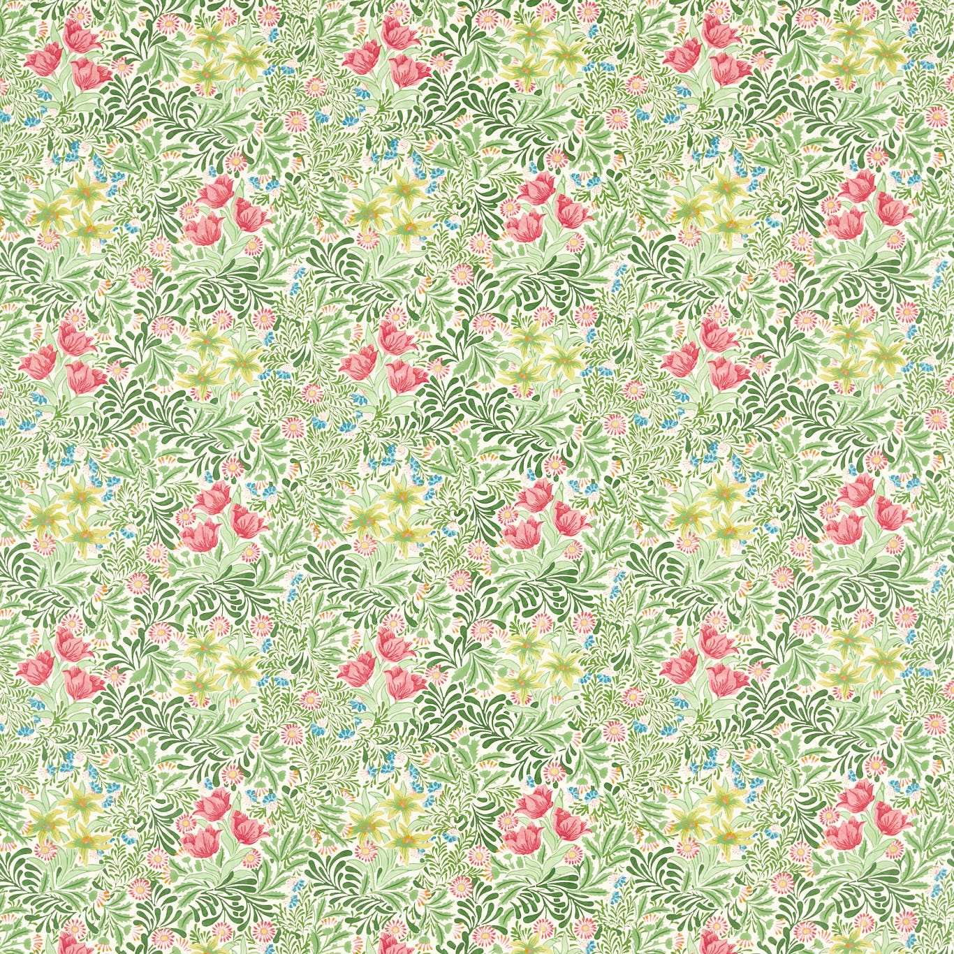 Bower Bough’s Green/Rose Fabric by MOR