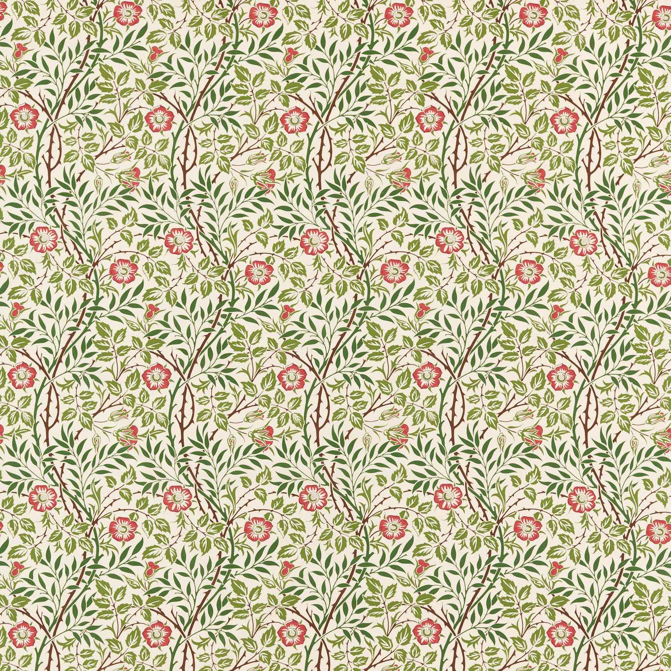 Sweet Briar Boughs/Rose Fabric by MOR