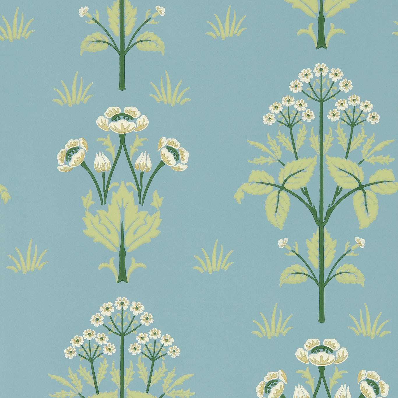 Meadow Sweet Mineral Blue Wallpaper by MOR