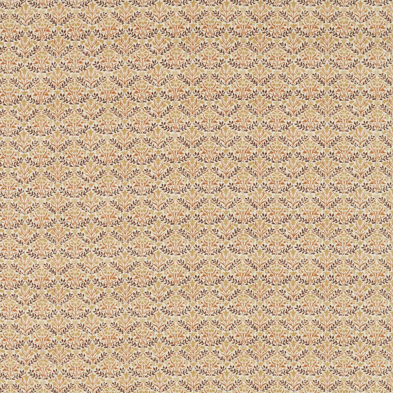 Bellflowers Chocolate/Tan Fabric by MOR