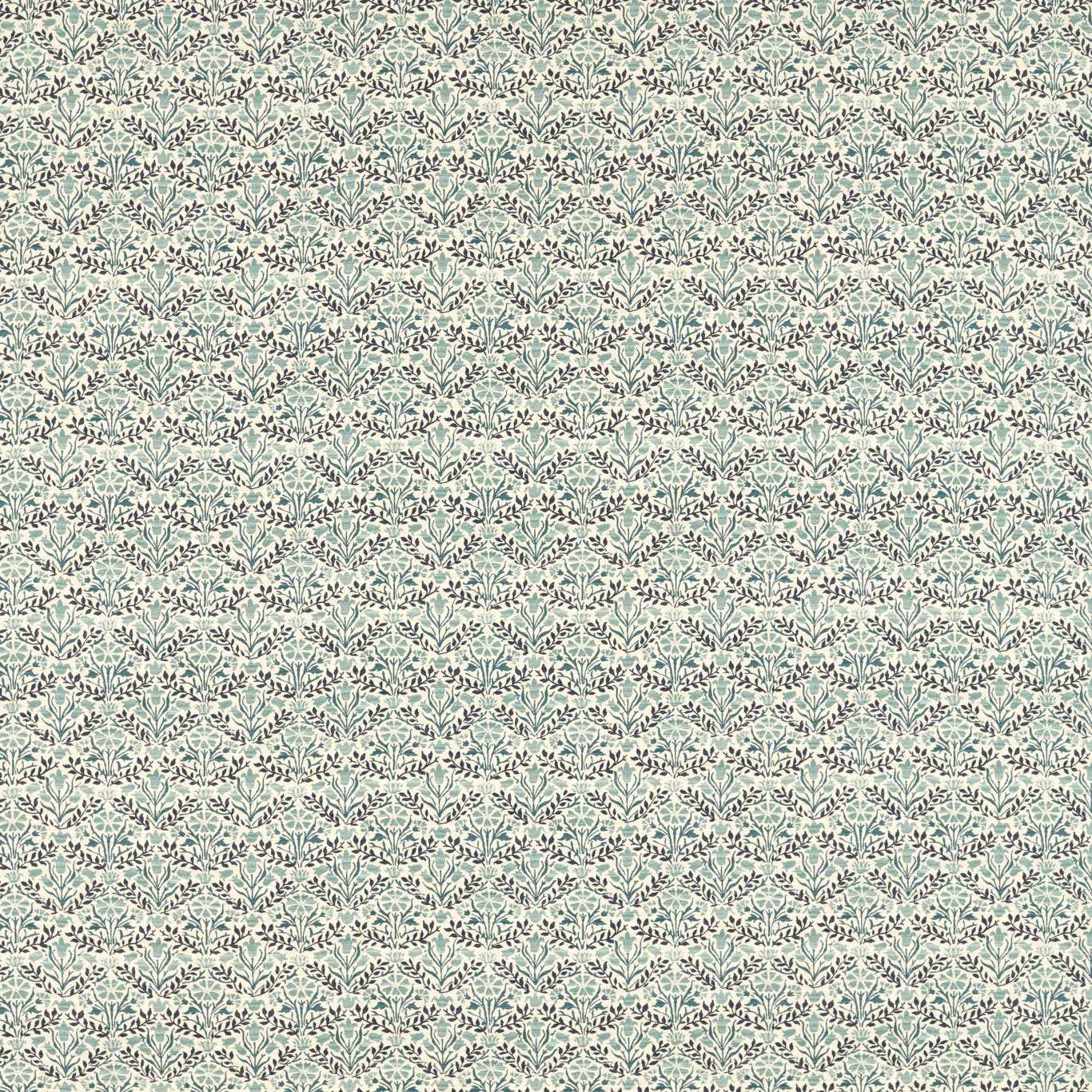 Bellflowers Indigo/Seagreen Fabric by MOR