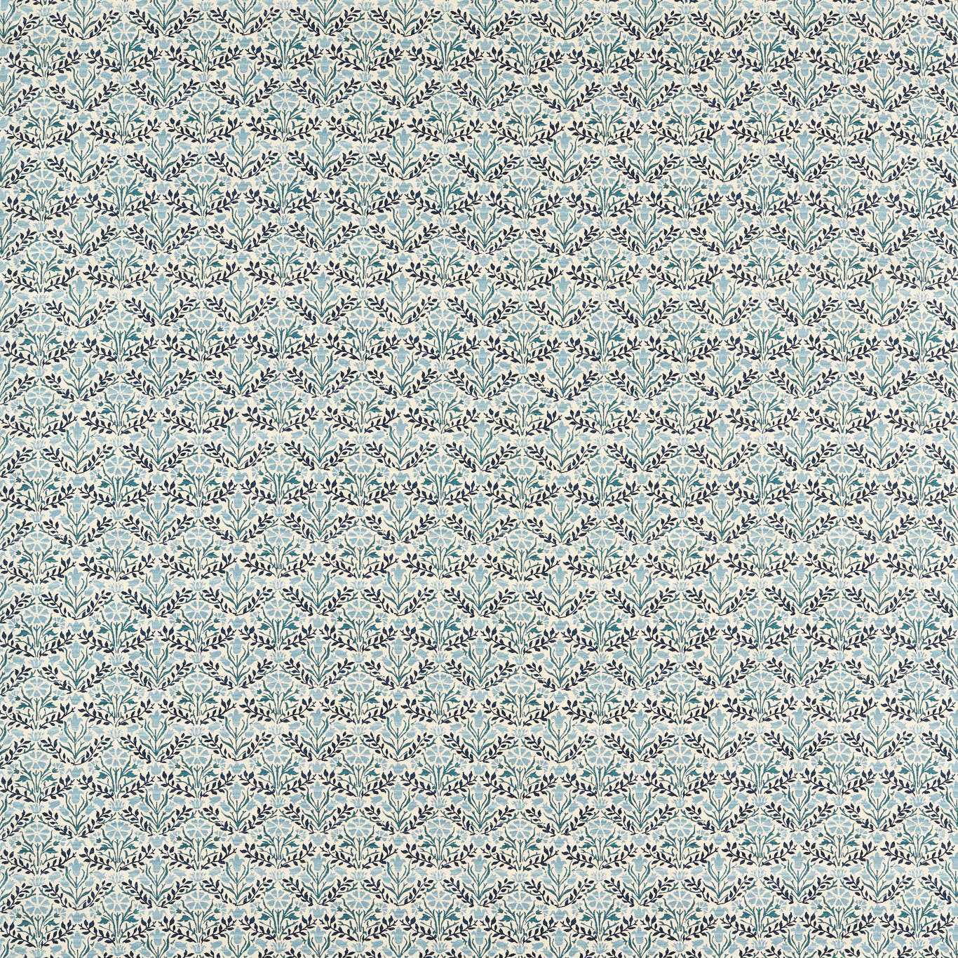 Bellflowers Mineral Blue Fabric by MOR
