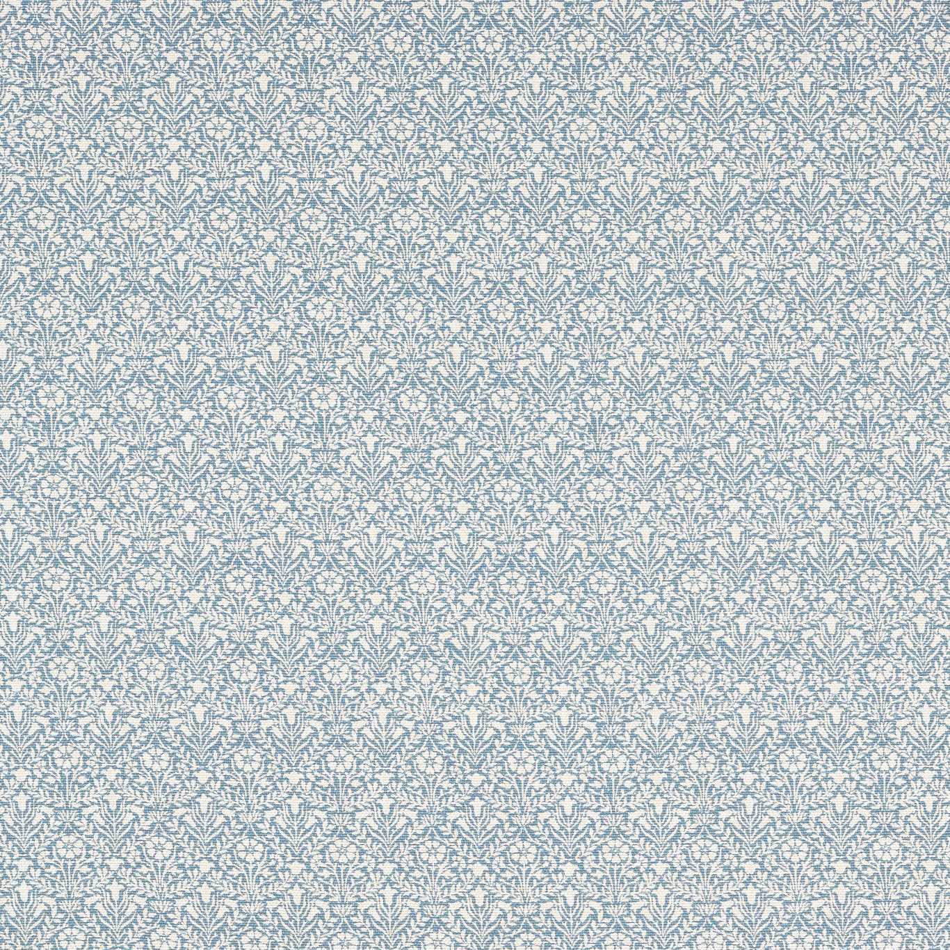 Bellflowers Weave Mineral Blue Fabric by MOR