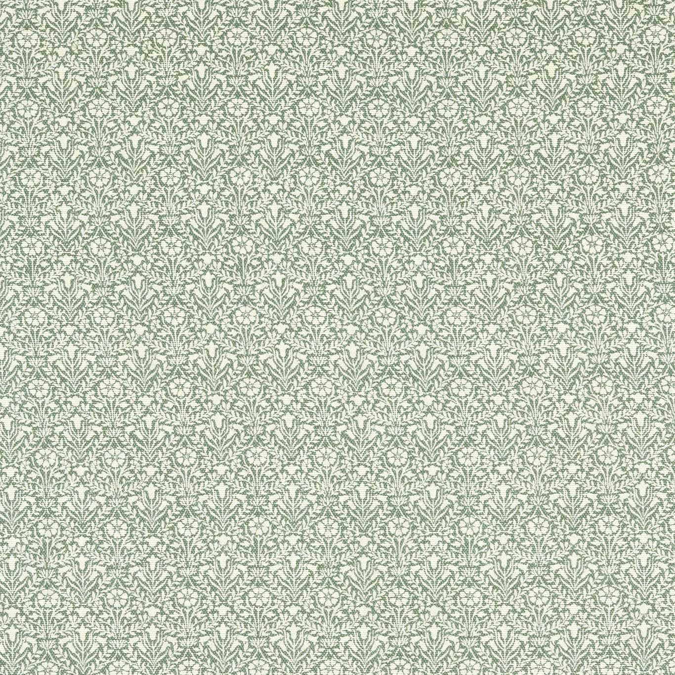 Bellflowers Weave Seagreen Fabric by MOR
