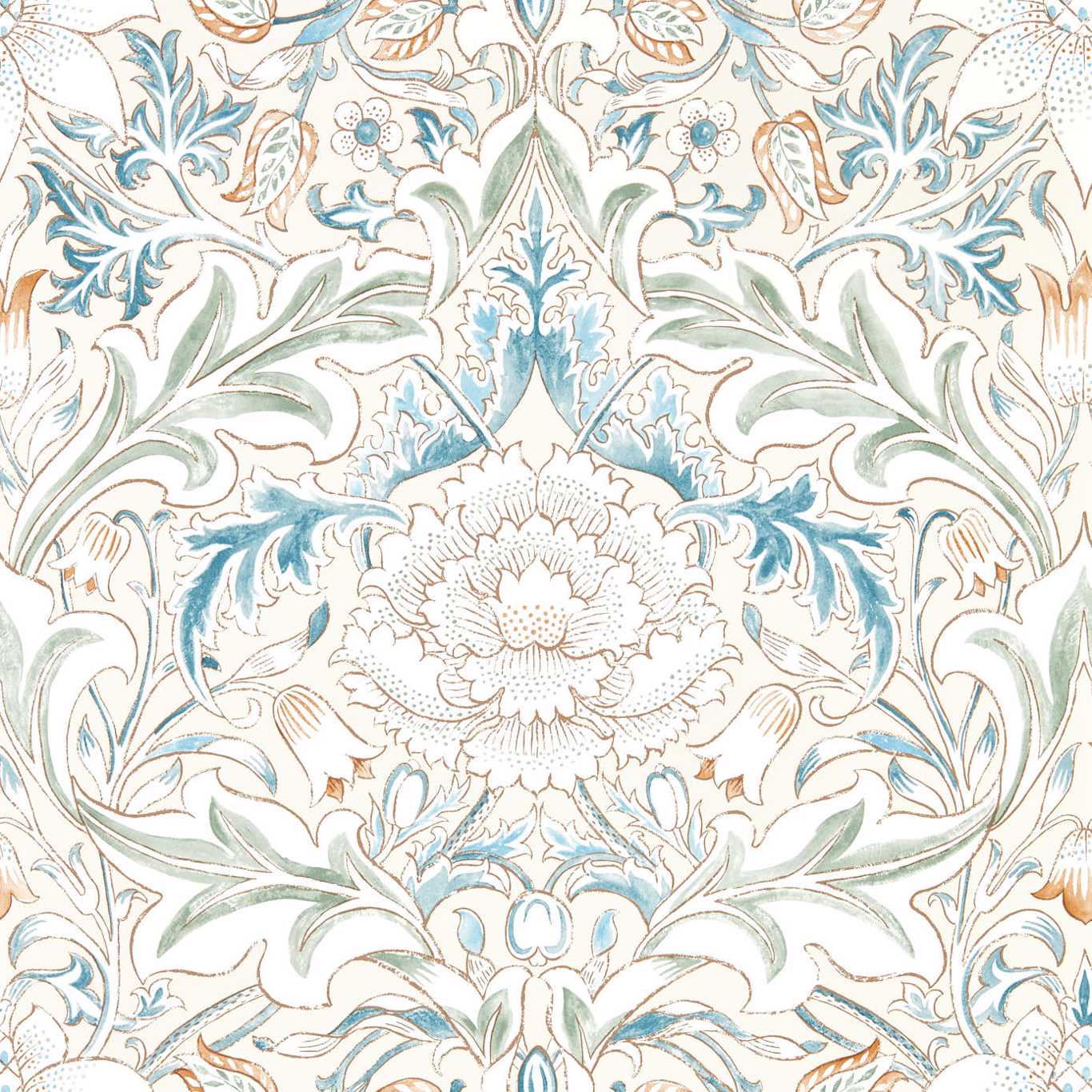 Simply Severn Bayleaf/Annatto Wallpaper by MOR