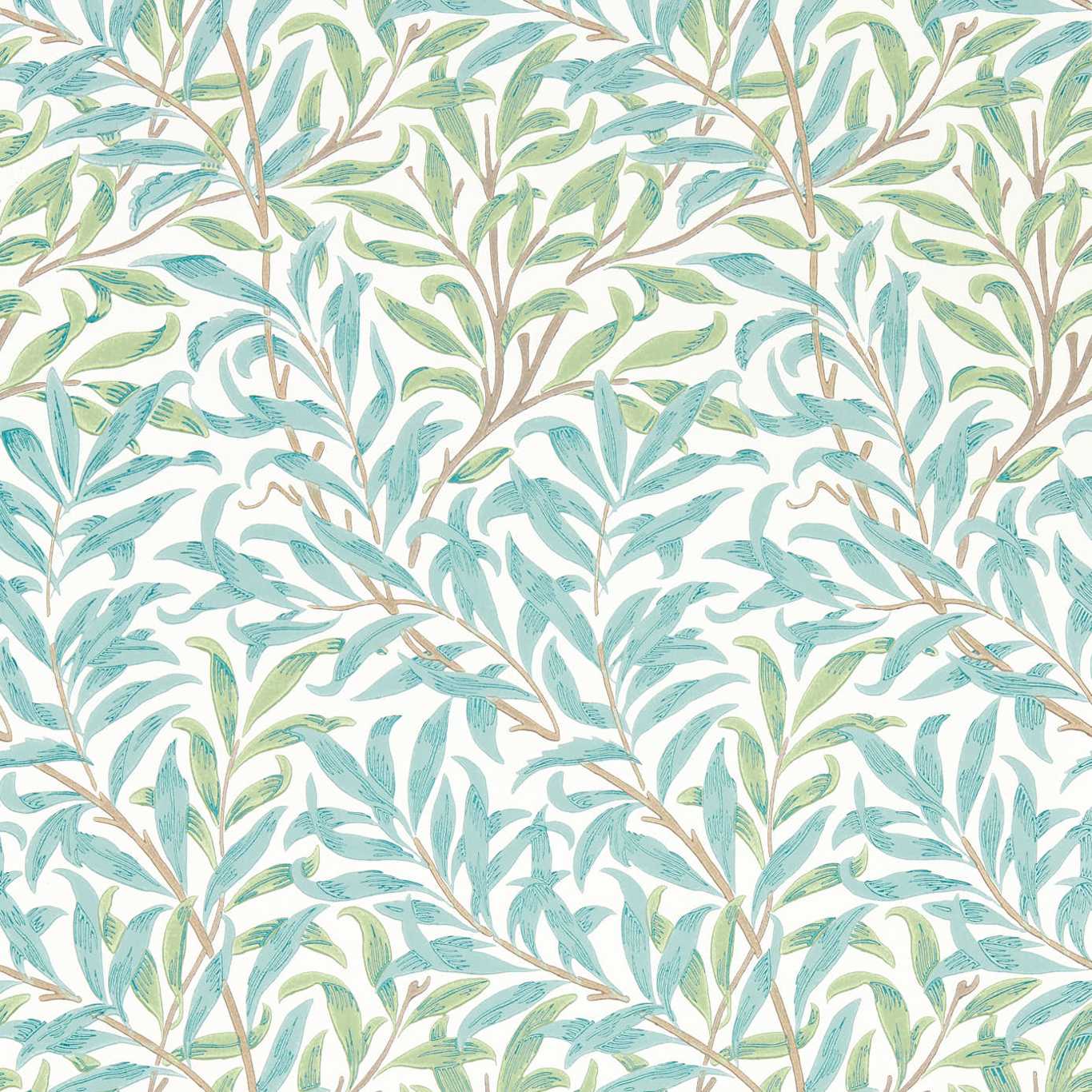 Willow Boughs Willow/Seaglass Wallpaper by MOR