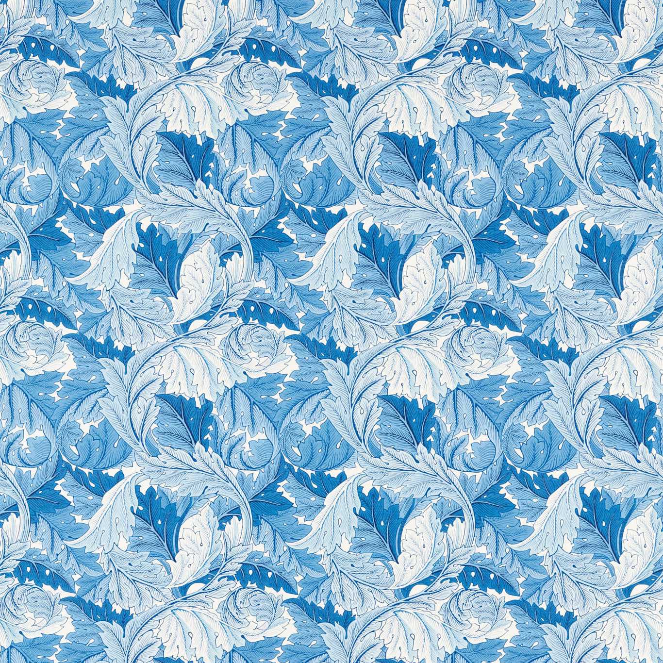 Acanthus Woad Fabric by MOR