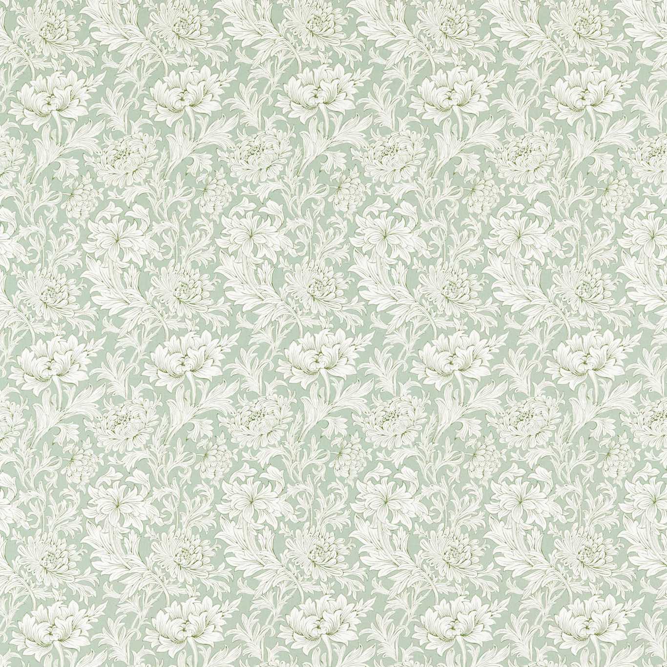 Chrysanthemum Toile Willow Fabric by MOR