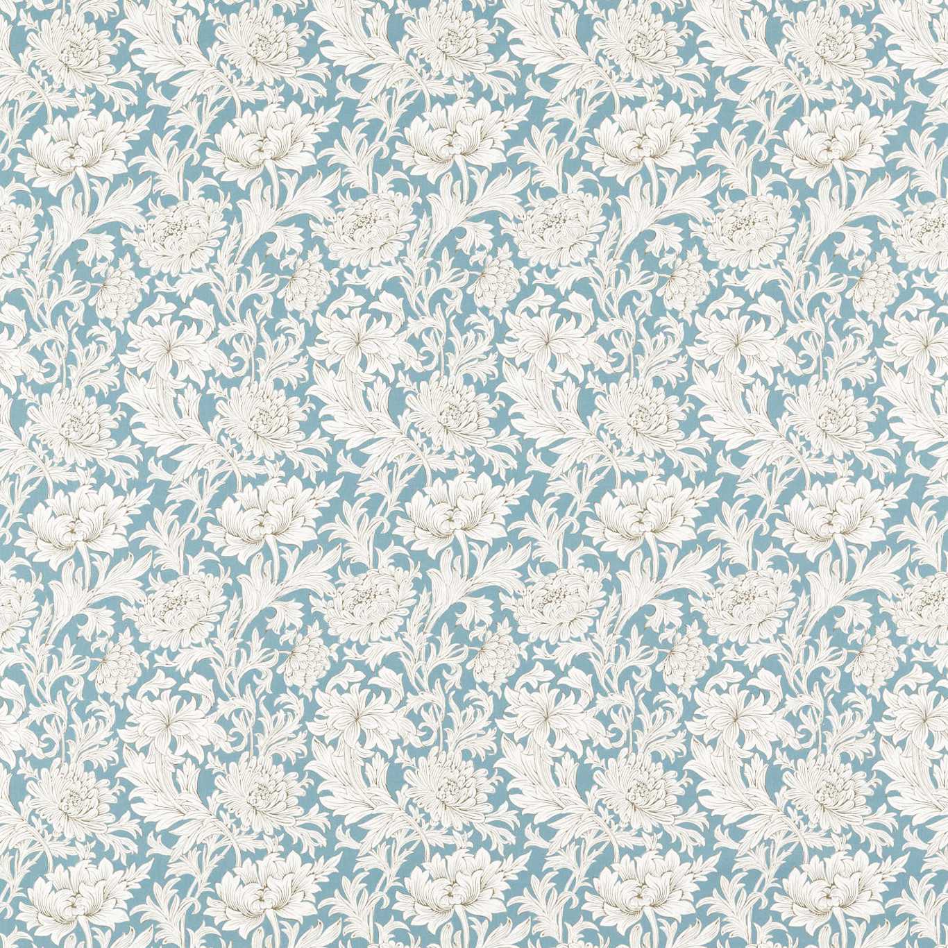 Chrysanthemum Toile Slate Fabric by MOR
