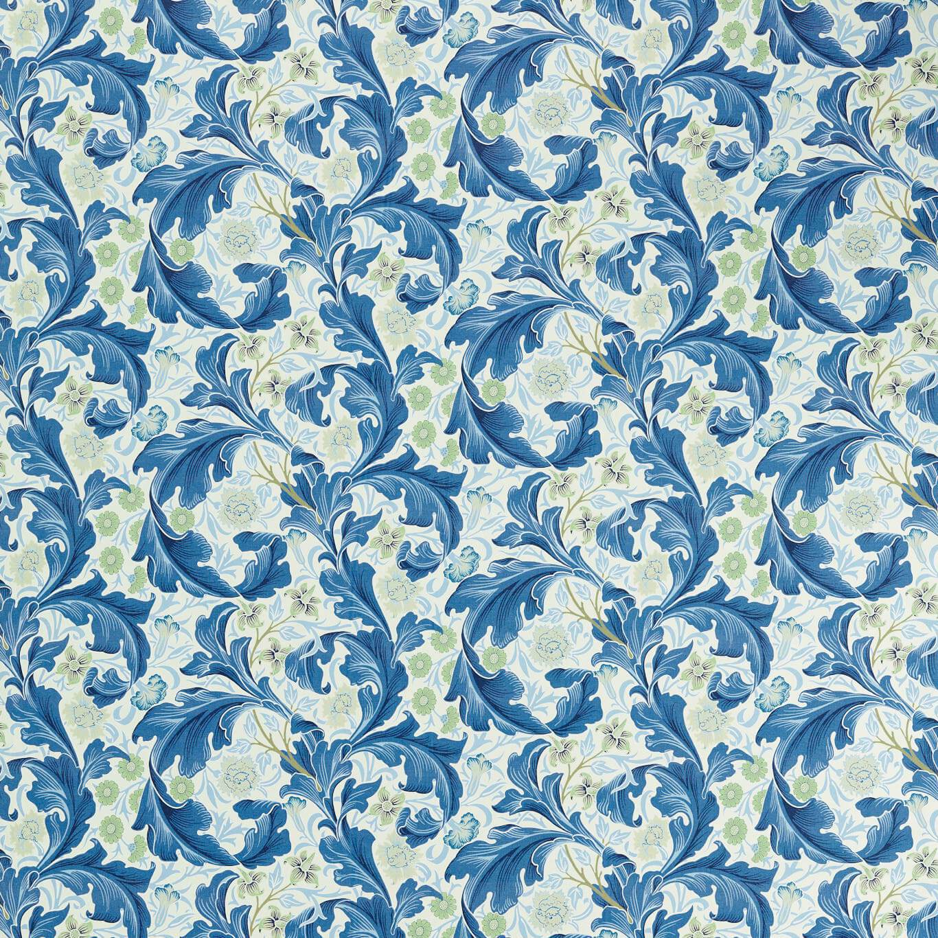 Leicester Paradise Blue Fabric by MOR