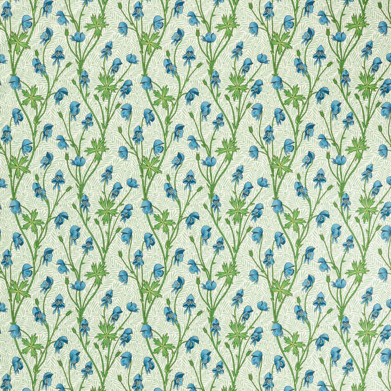 Monkshood Cobalt/Goblin Green Fabric by MOR