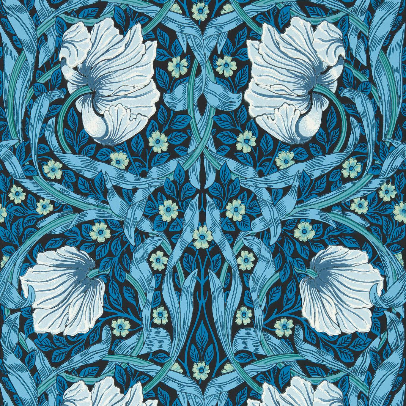 Pimpernel Midnight/Opal Wallpaper by MOR