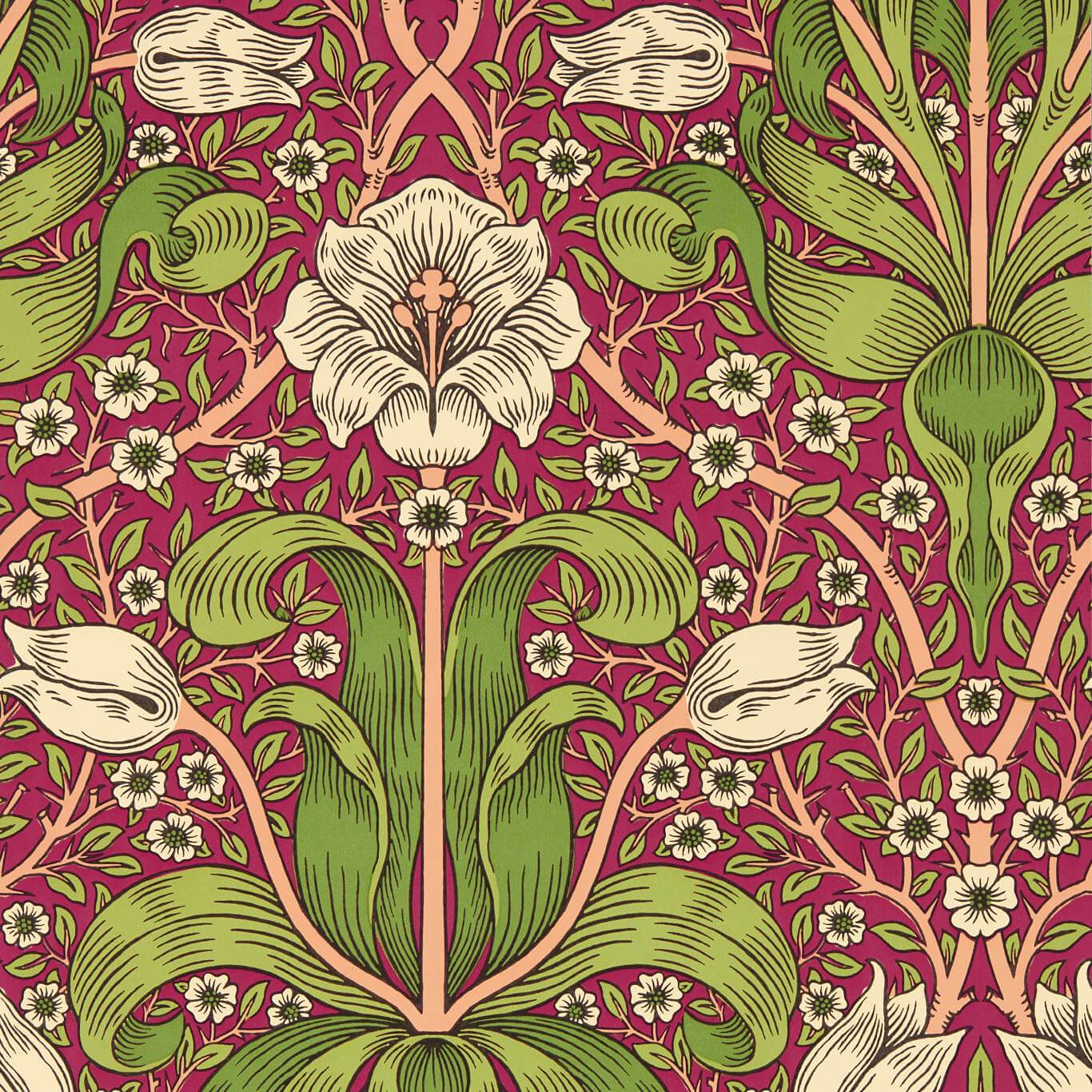 Spring Thicket Maraschino Cherry Wallpaper by MOR