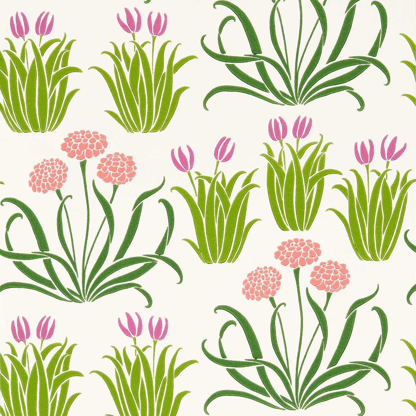 Glade Tulip Fields Wallpaper by MOR