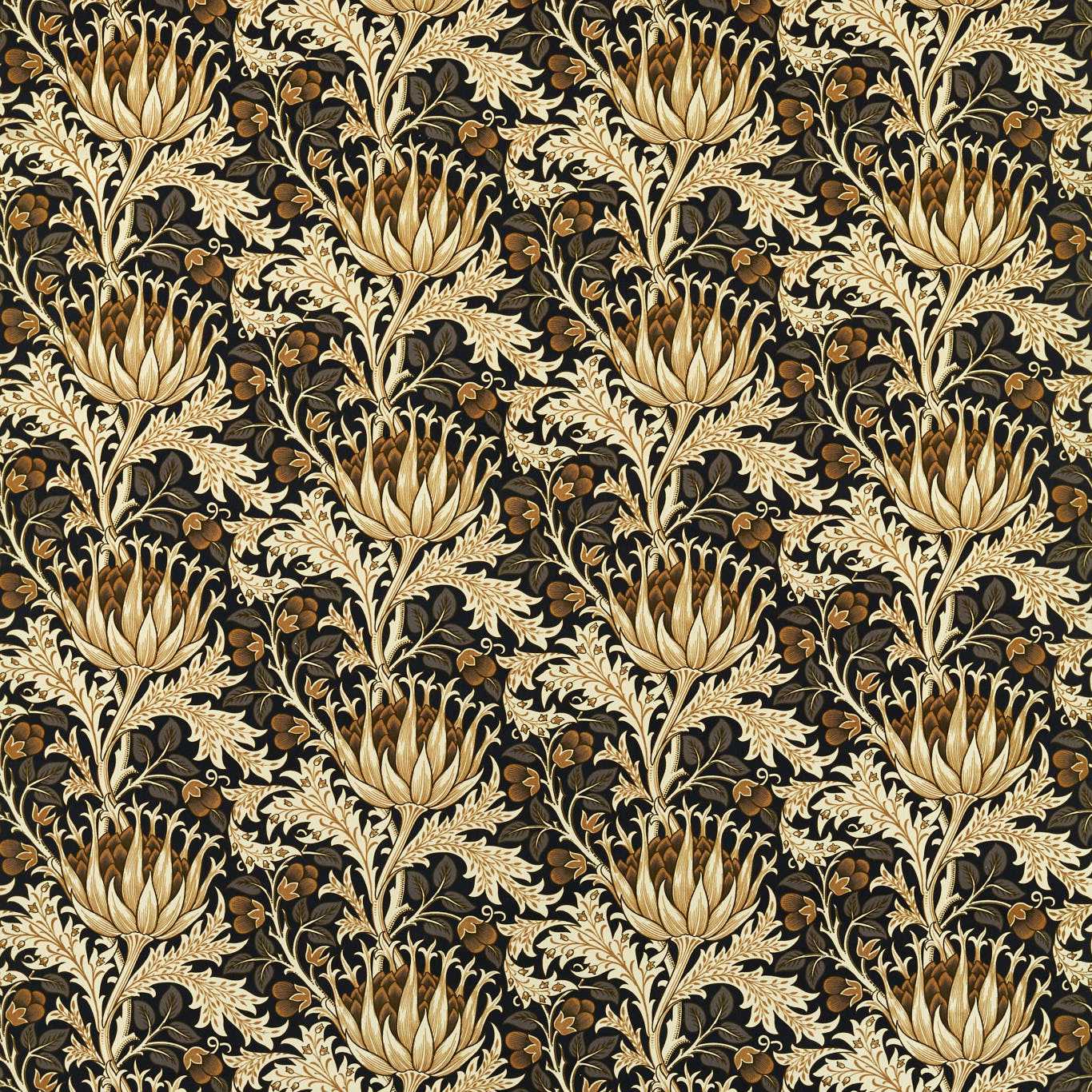 Artichoke Velvet Midnight/Pearwood Fabric by MOR