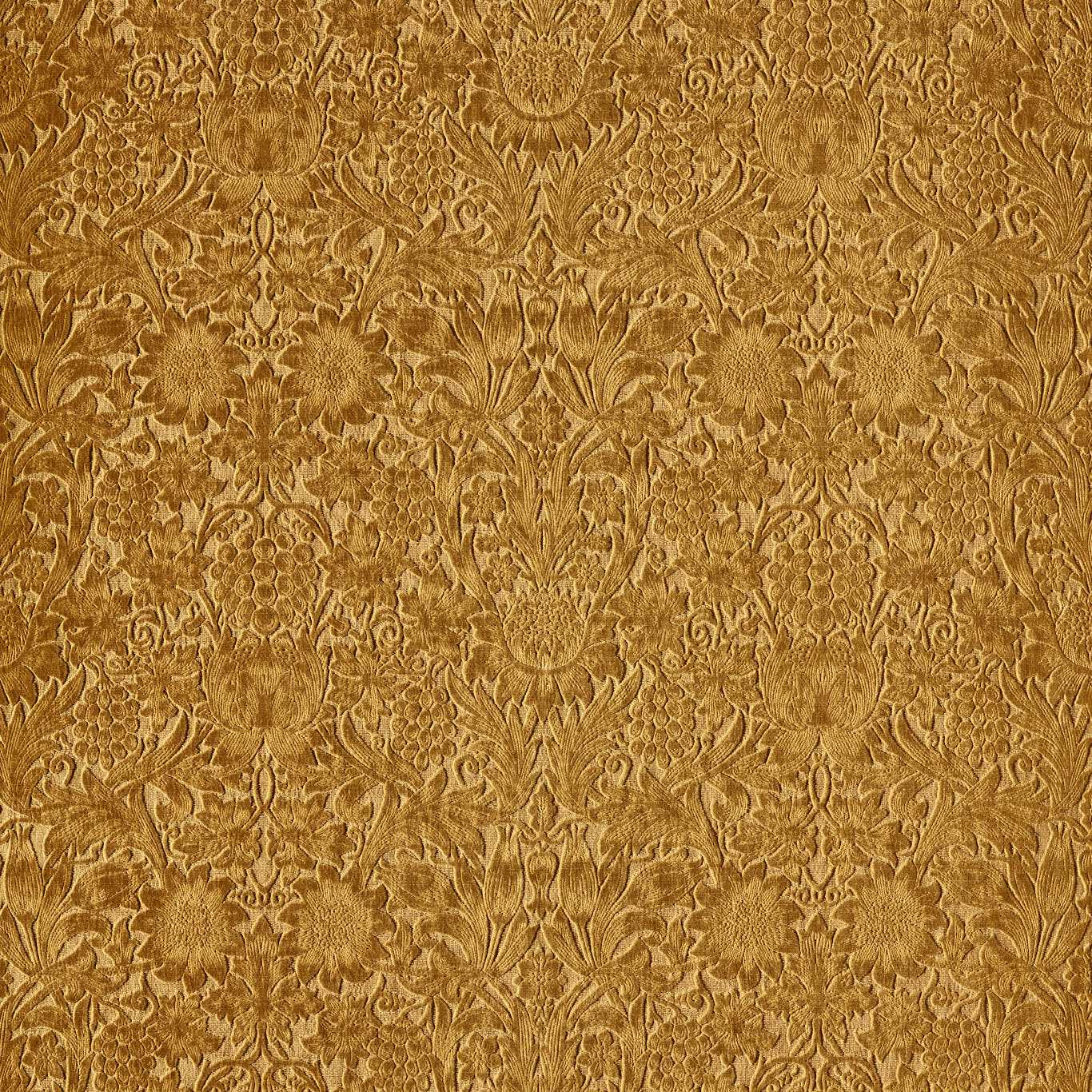 Sunflower Caffoy Velvet Sussex Rush Fabric by MOR