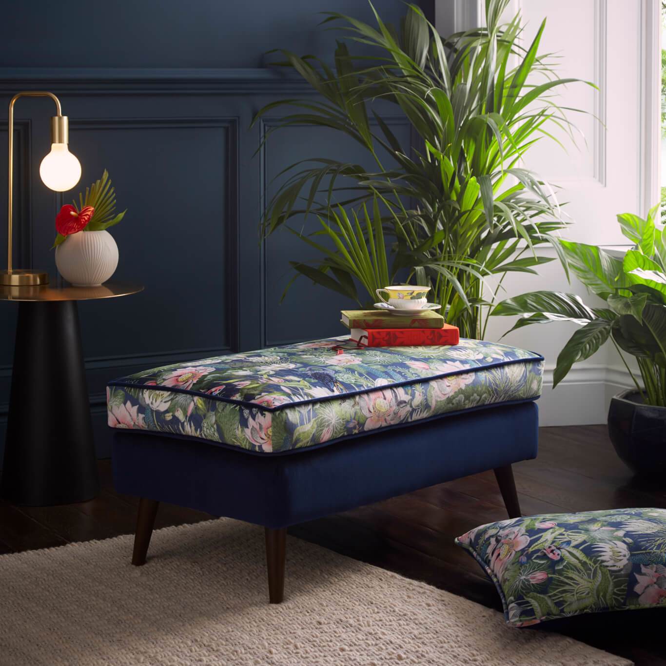 Waterlily Footstool Midnight Furniture by CNC