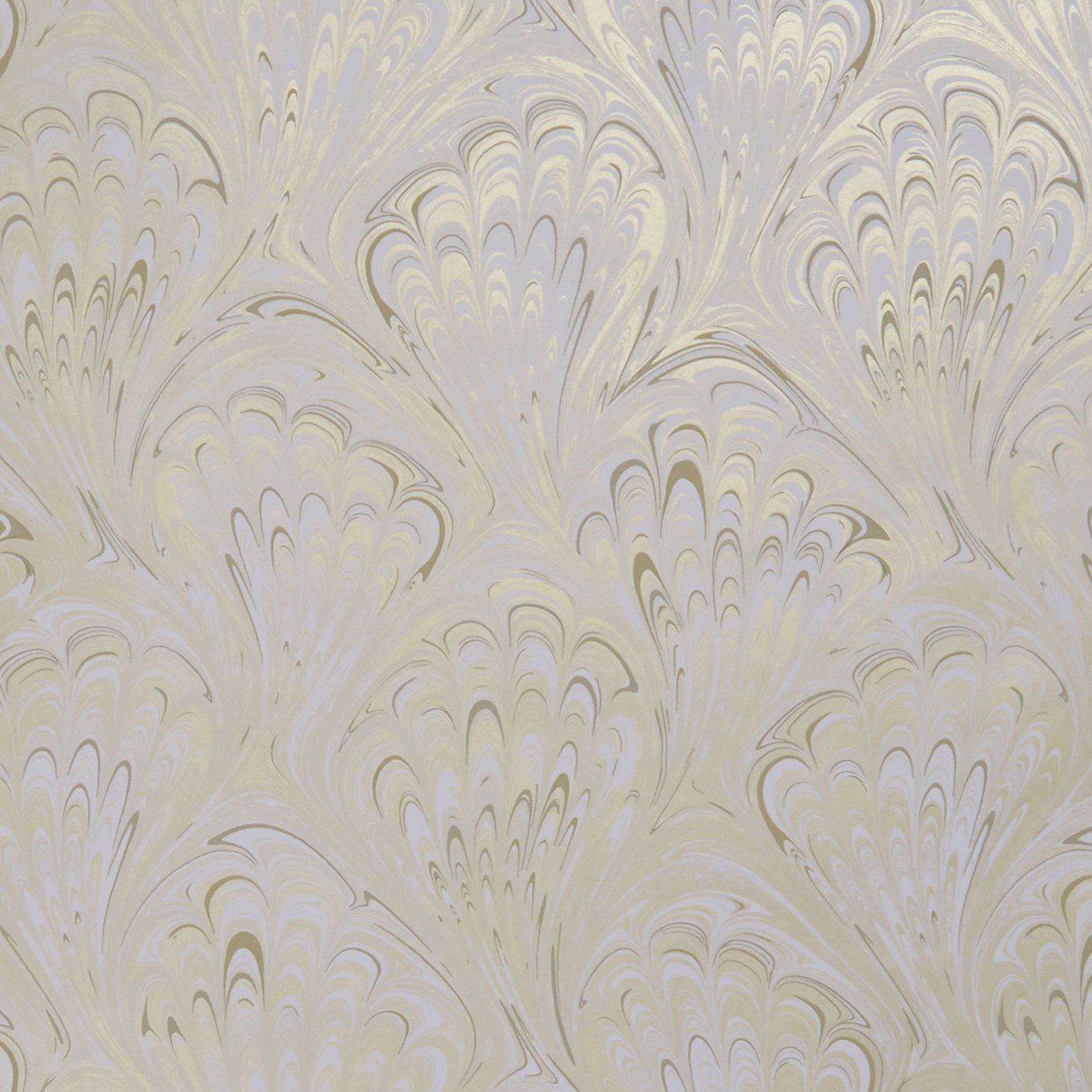 Pavone Ivory/Gold Wallpaper by CNC
