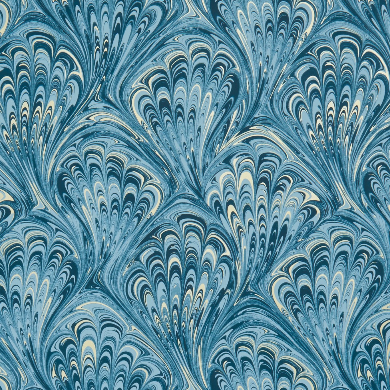 Pavone Teal/Gold Wallpaper by CNC