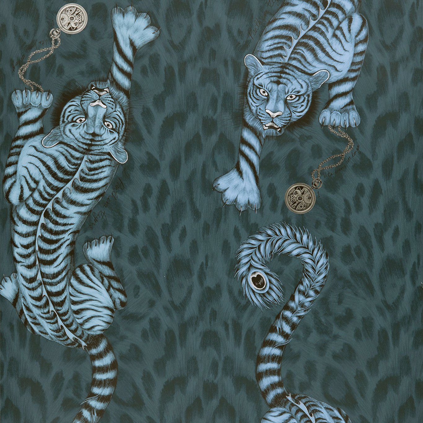 Tigris Navy Wallpaper by CNC