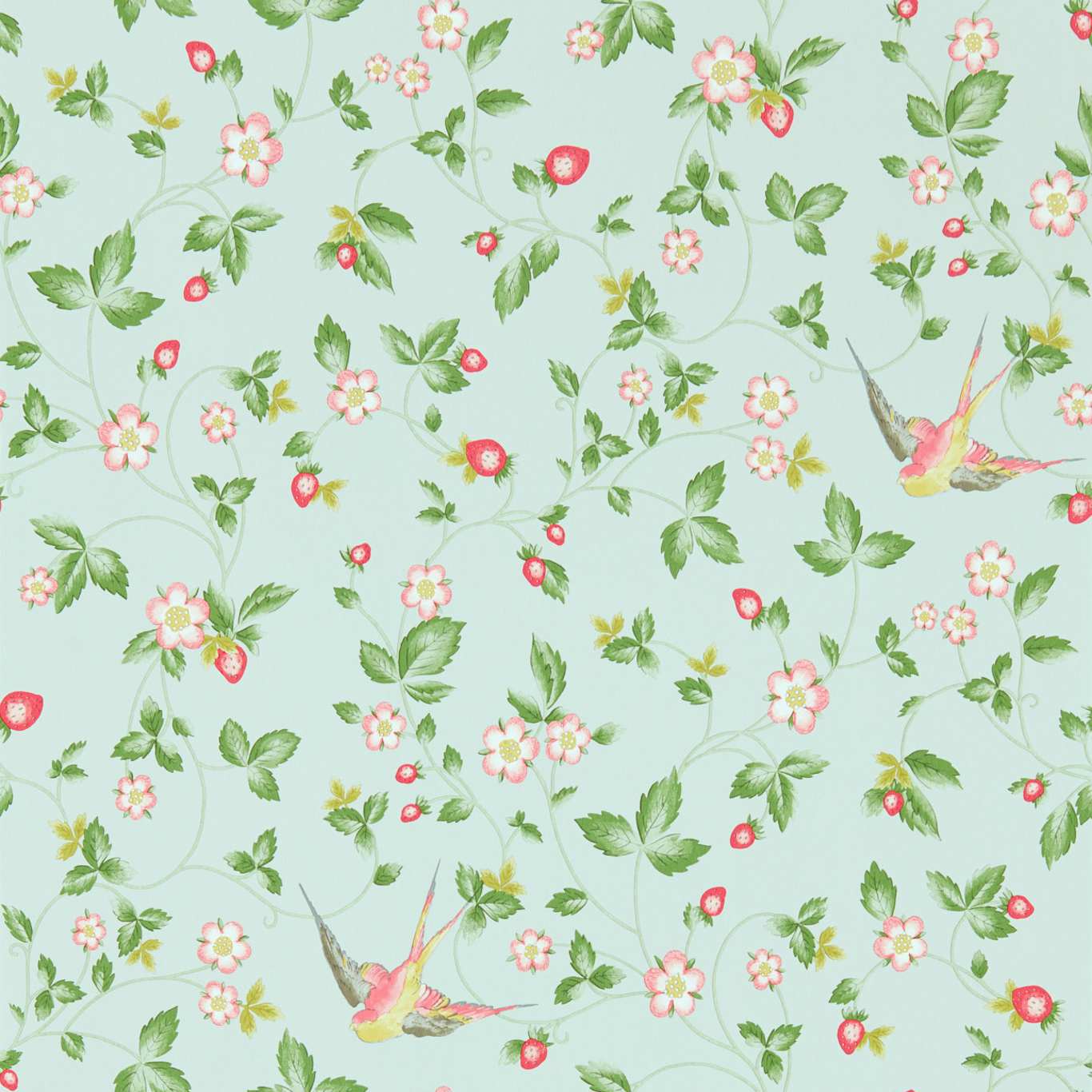 Wild Strawberry Dove Wallpaper by WED