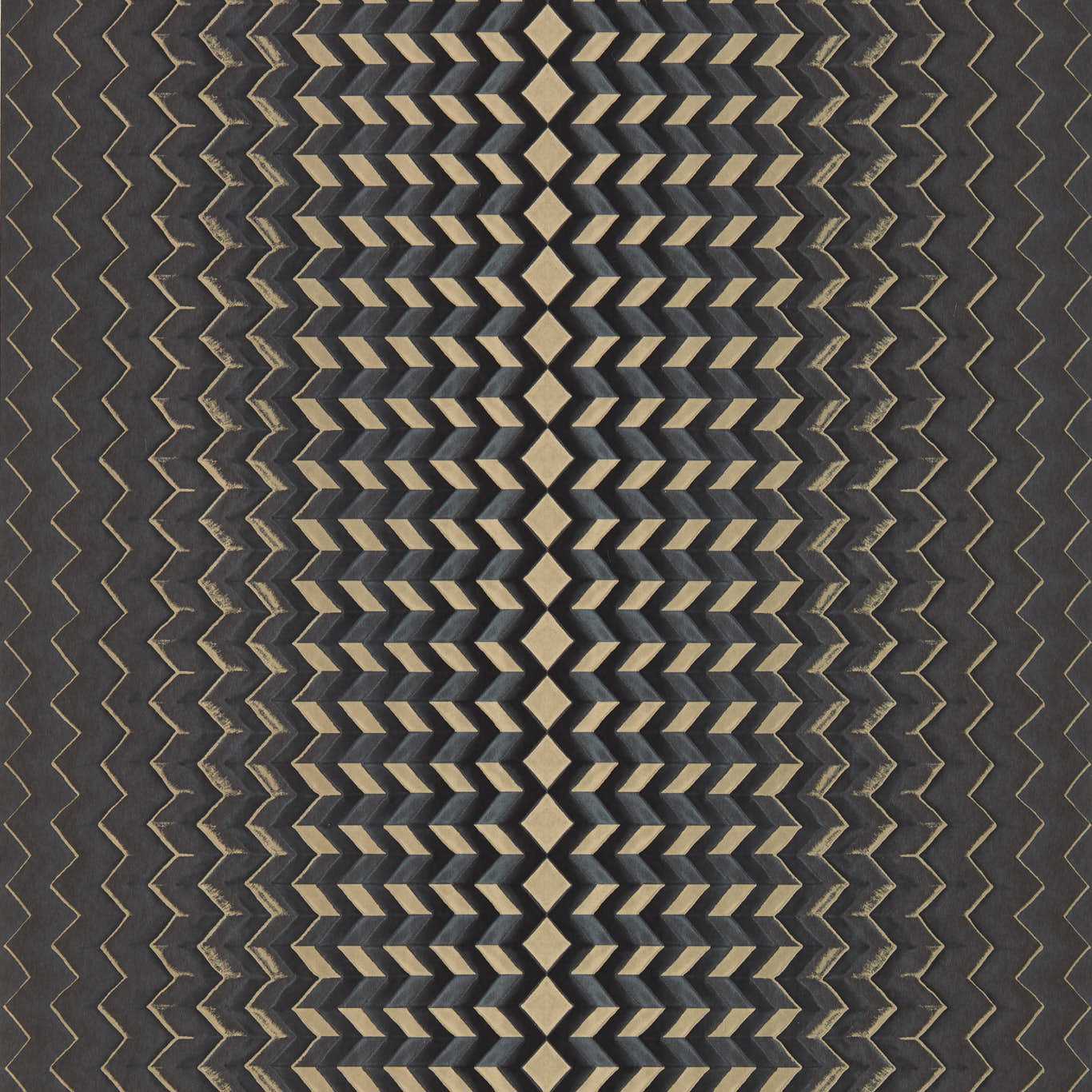 Fragment Charcoal/Gold Wallpaper by CNC