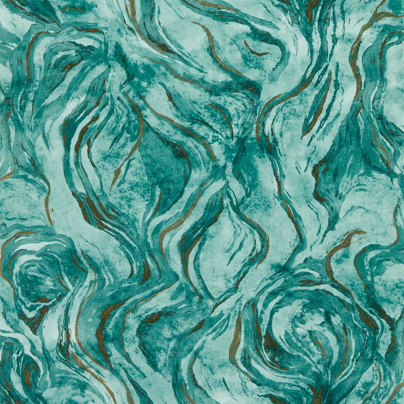 Lavico Teal Wallpaper by CNC