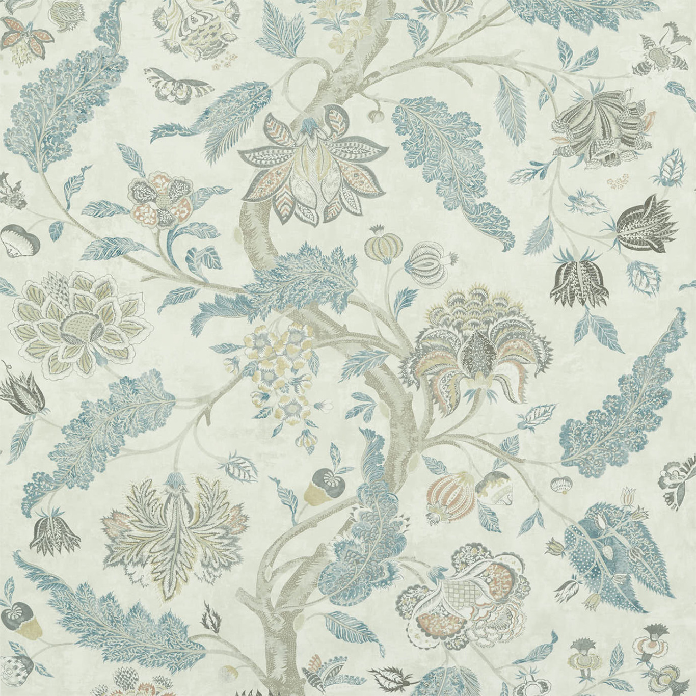 Indienne Print Natrual/Aubusson Fabric by ZOF