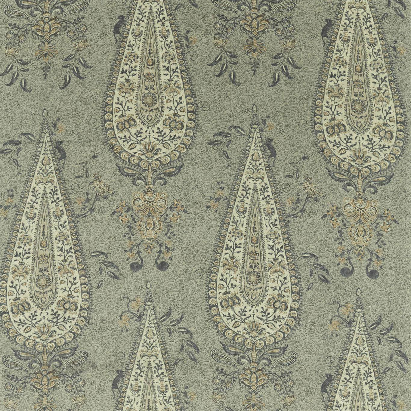 Koyari Paisley Gargoyle/Linen Fabric by ZOF