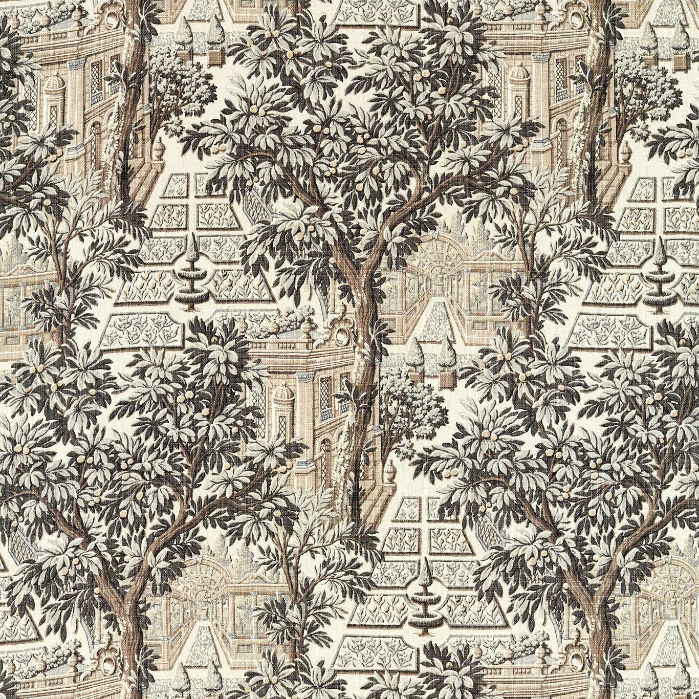 Italian Garden Empire Grey Fabric by ZOF
