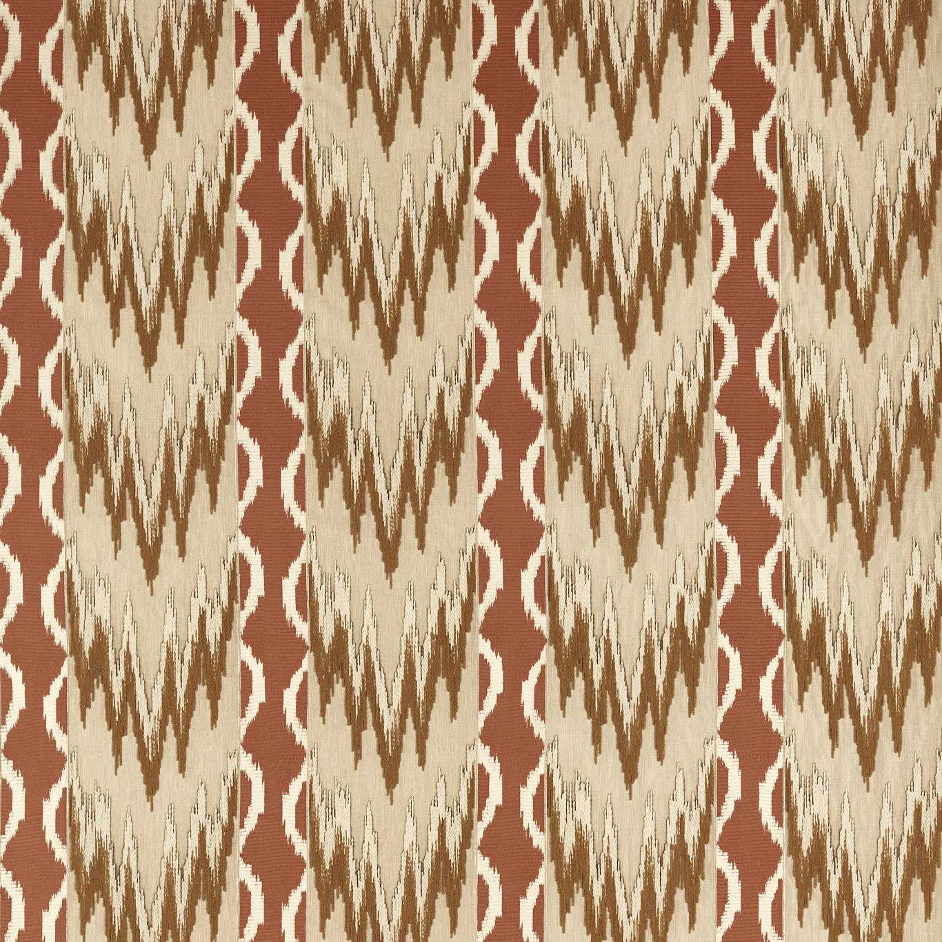 Tamesis Stripe Muddy Amber Fabric by ZOF