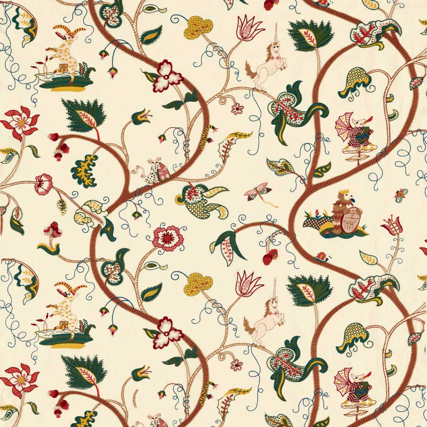 Hampton Embroidery Tapestry Fabric by ZOF