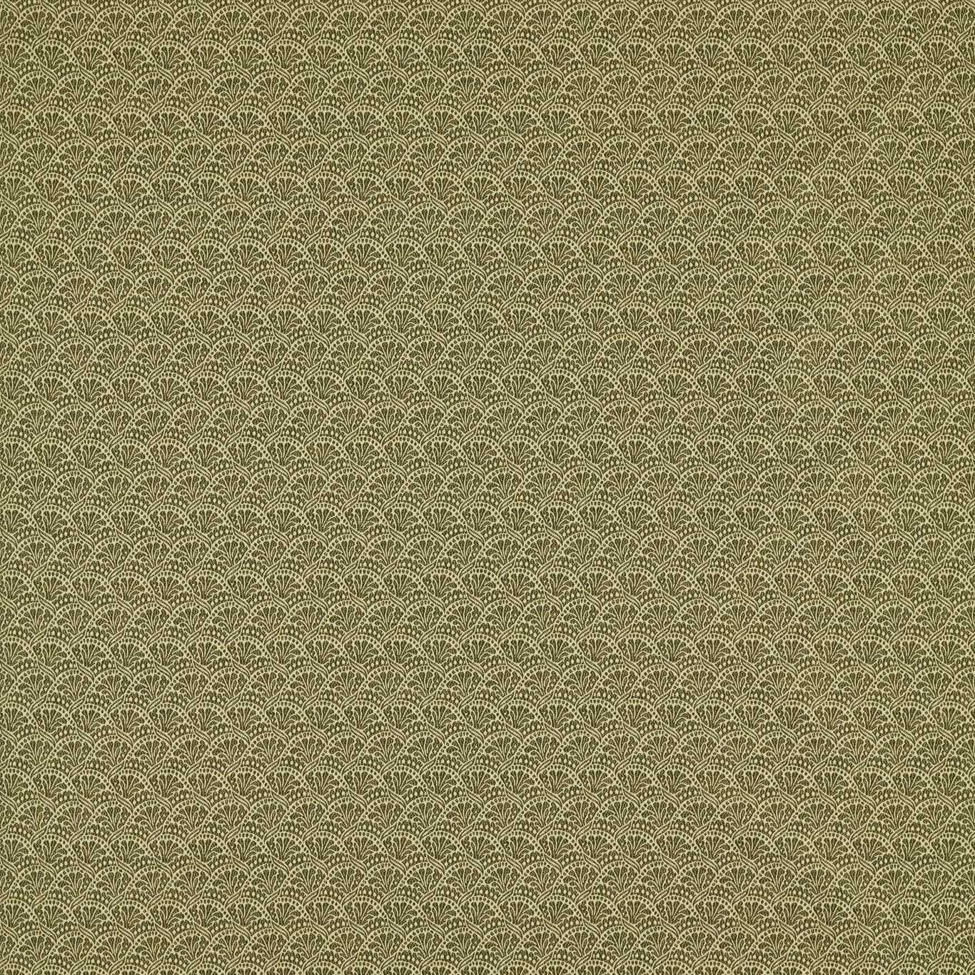 Tudor Damask Olivine Fabric by ZOF