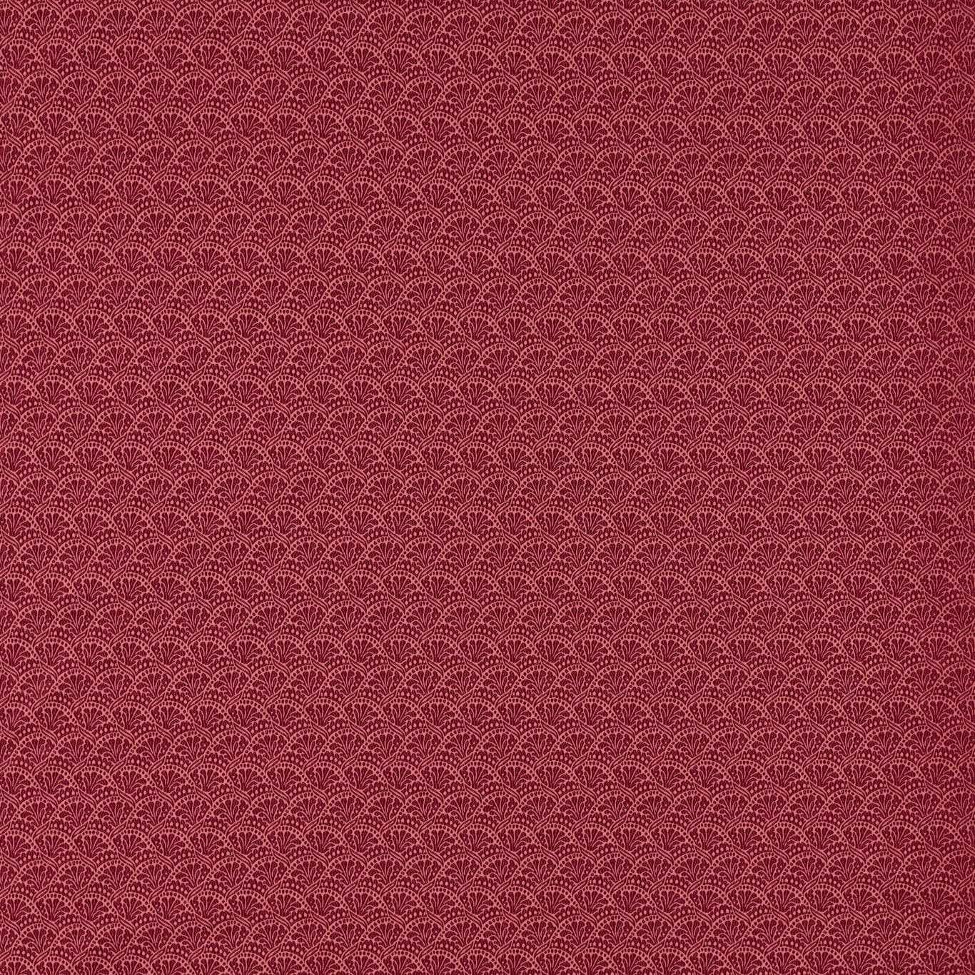Tudor Damask Crimson Fabric by ZOF