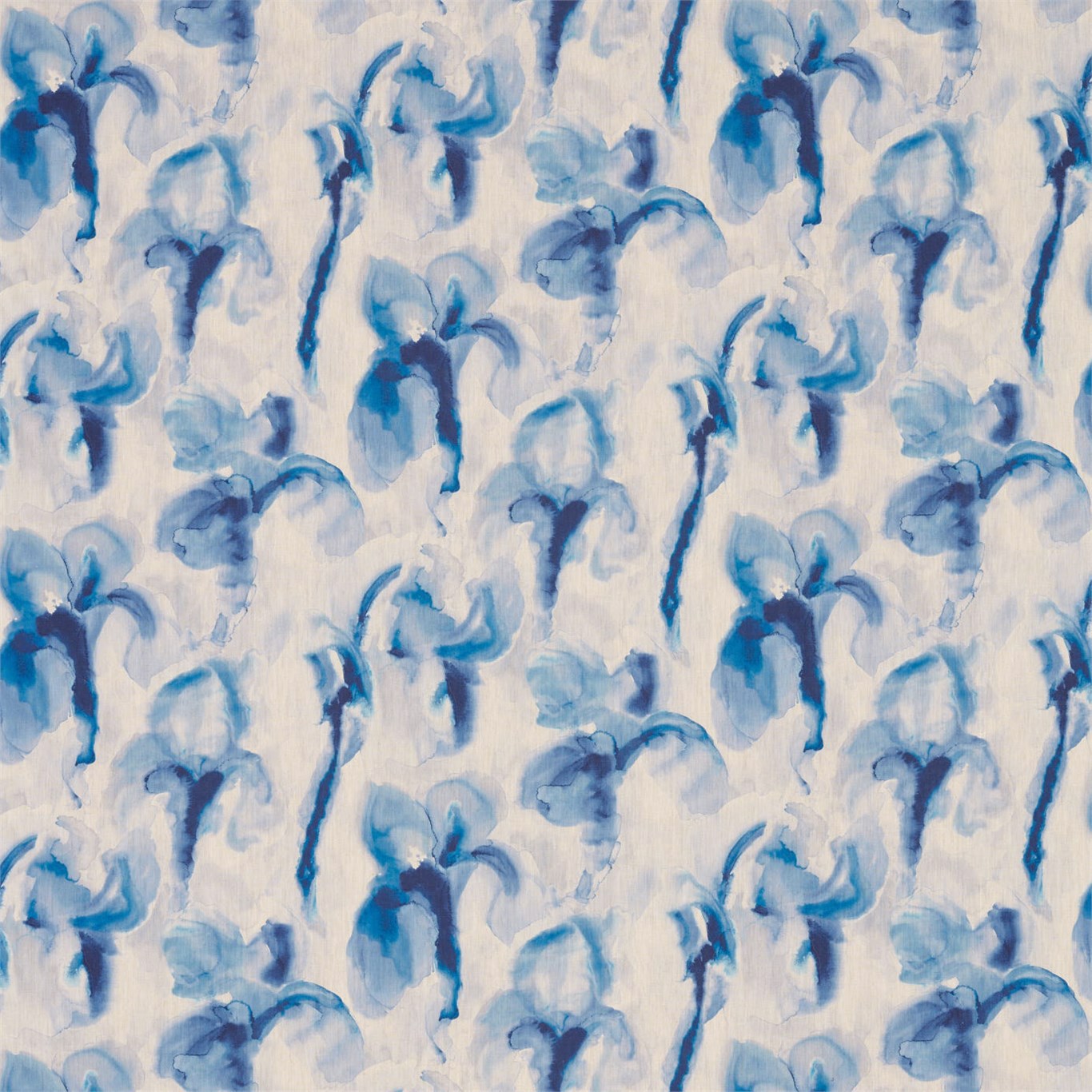 Water Iris Indigo/Sky Fabric by ZOF