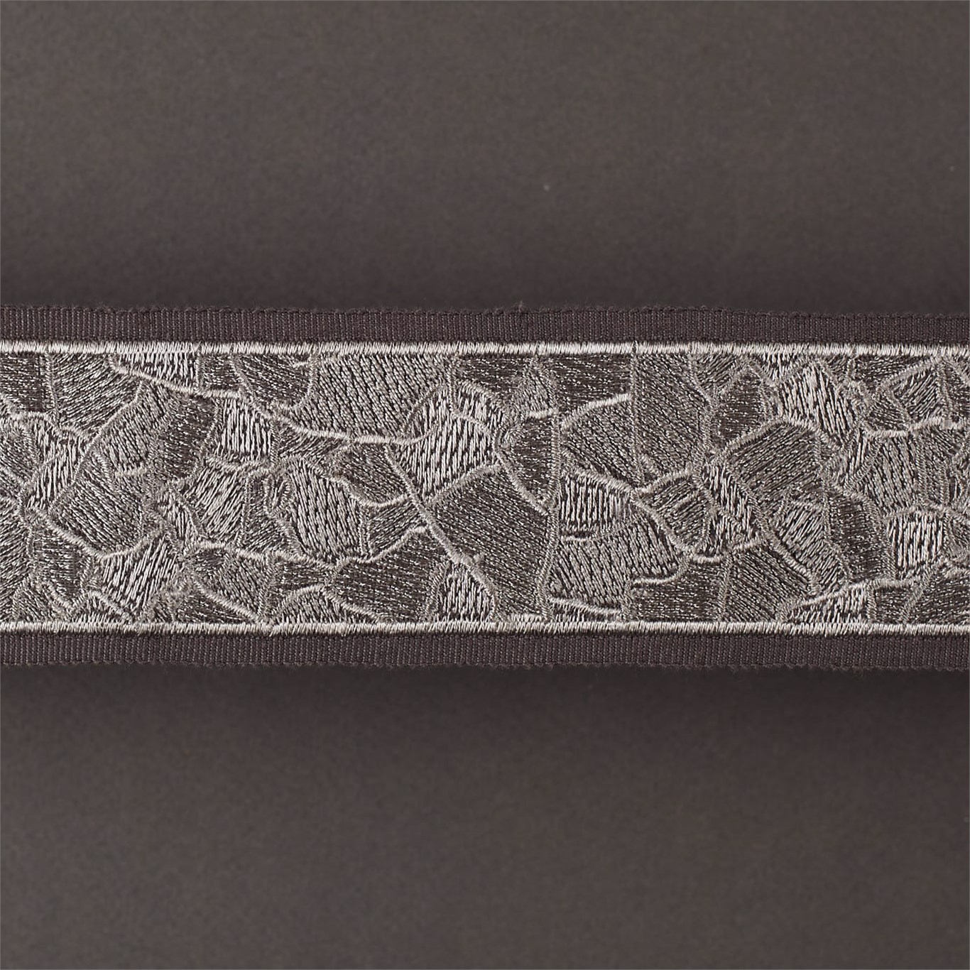 Crackle Braid Silver/Charcoal Trimmings Zoffany by Sanderson Design