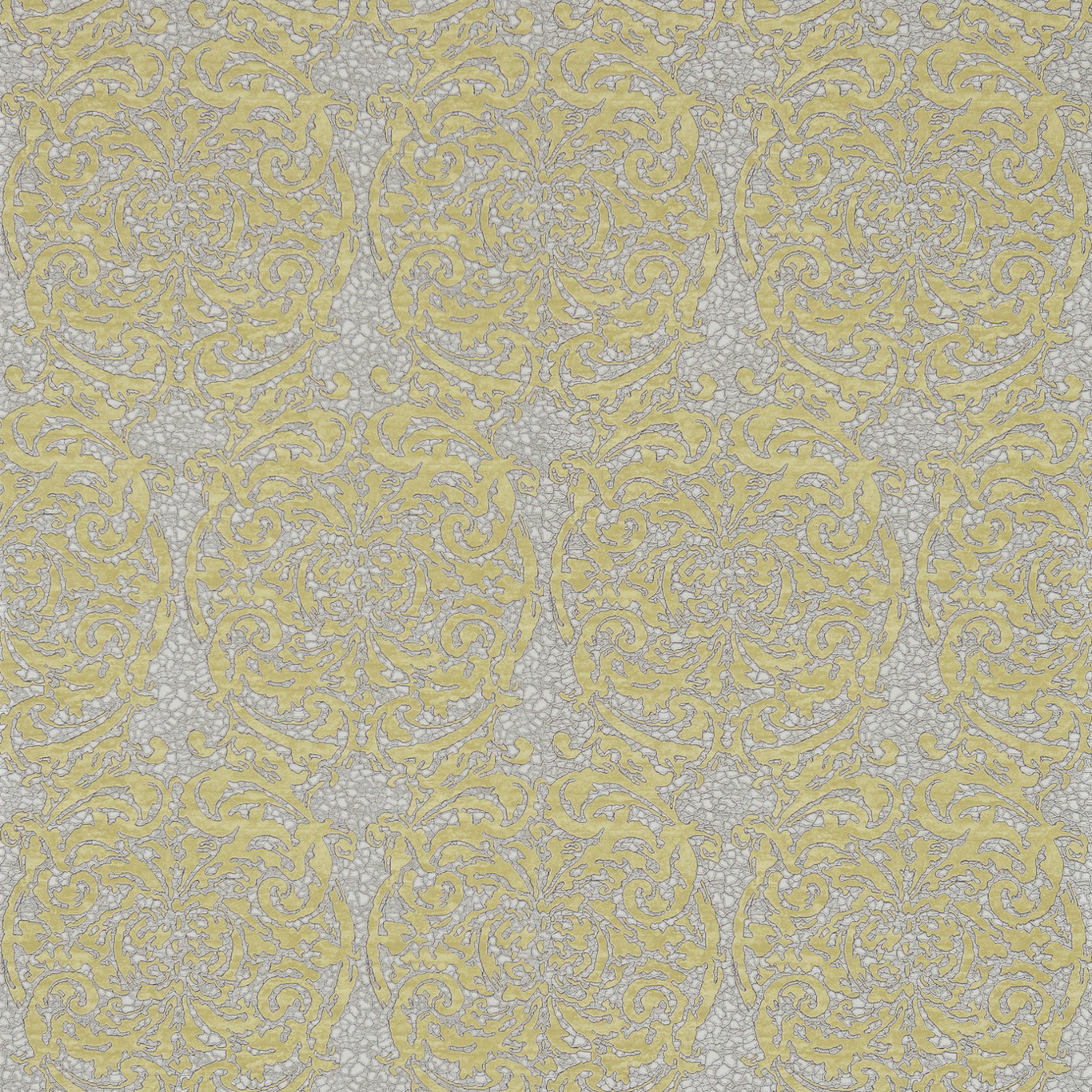 Tespi Silver/Old Gold Wallpaper by ZOF