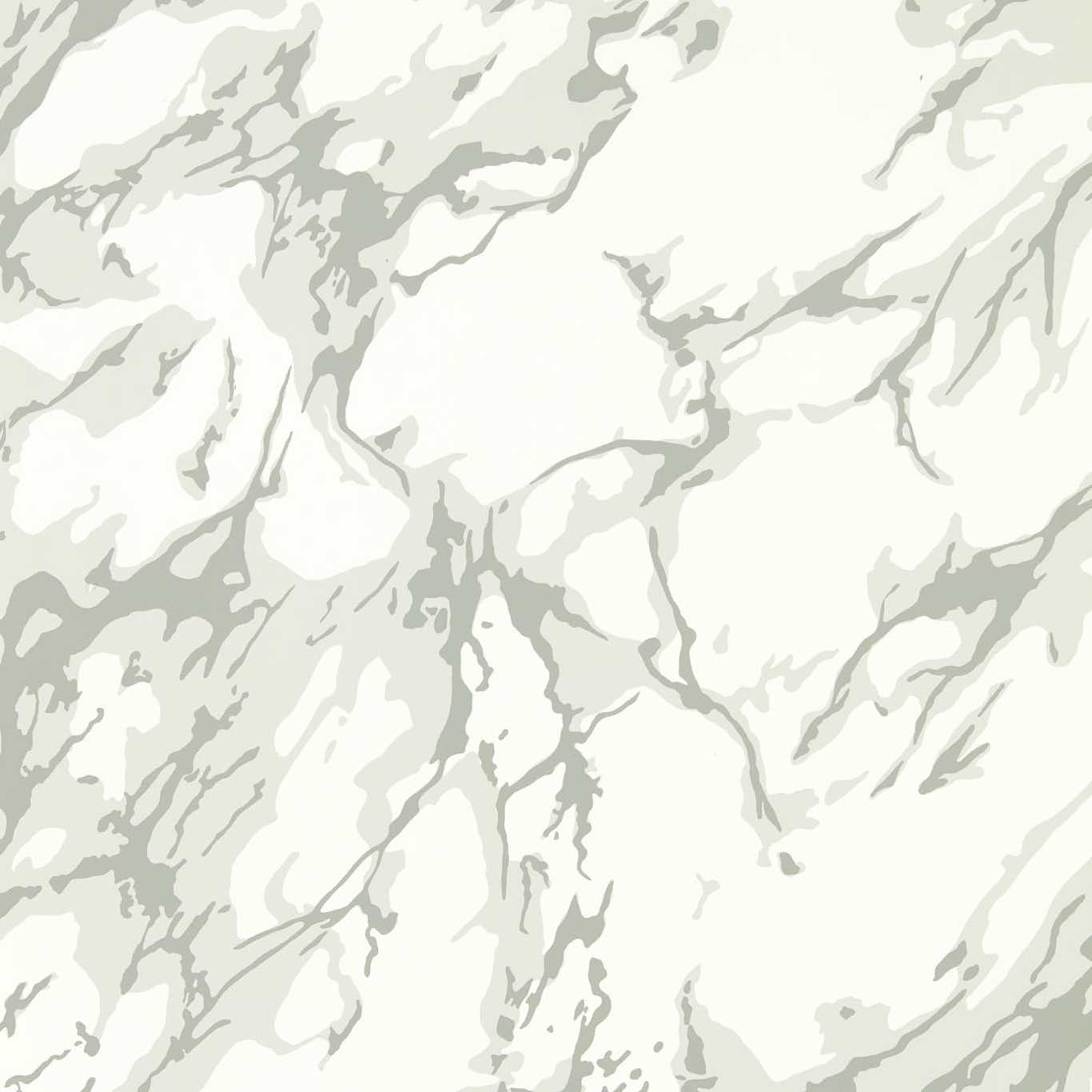 French Marble Empire Grey / Perfect White Wallpaper by ZOF