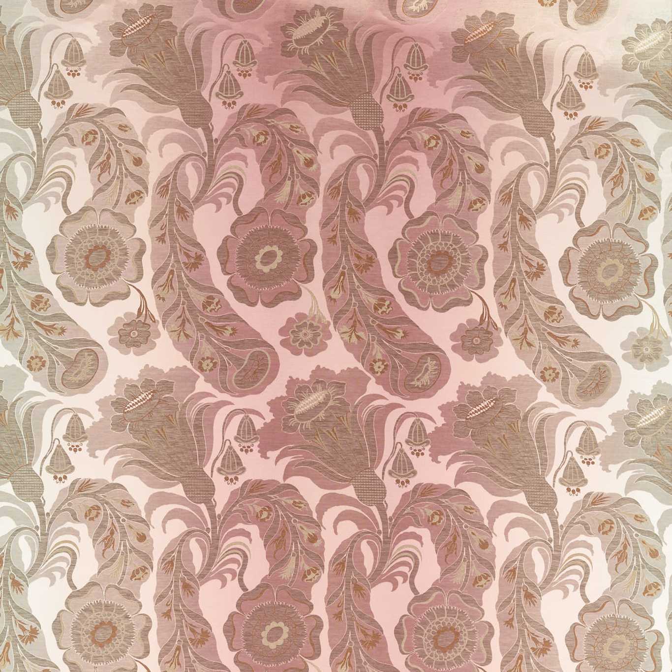 Sezincote Damask Tuscan Pink Fabric by ZOF